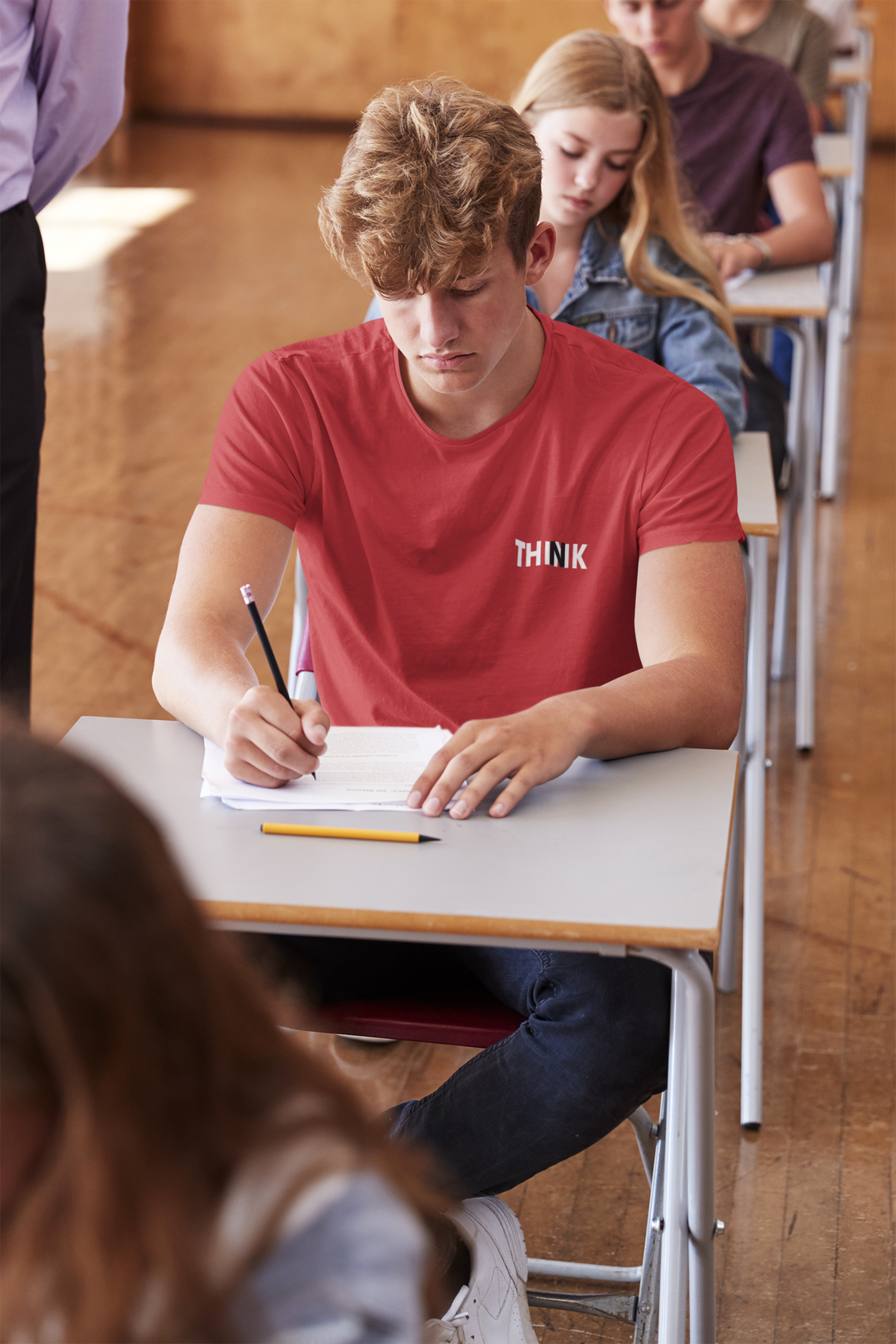 Think Minimal Mens Half Sleeves T-shirt- FunkyTeesClub