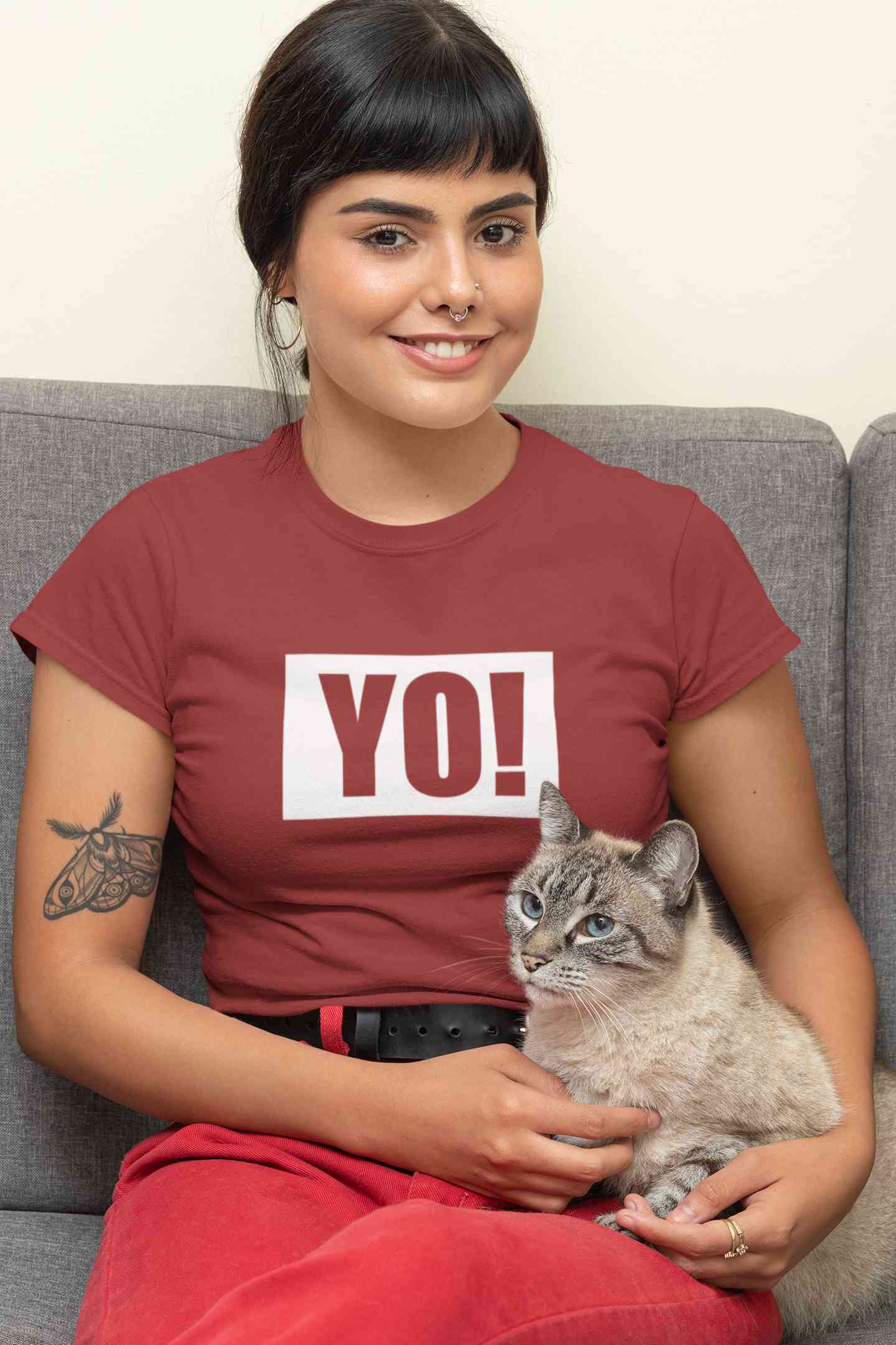 Yo Women Half Sleeves T-shirt- FunkyTeesClub