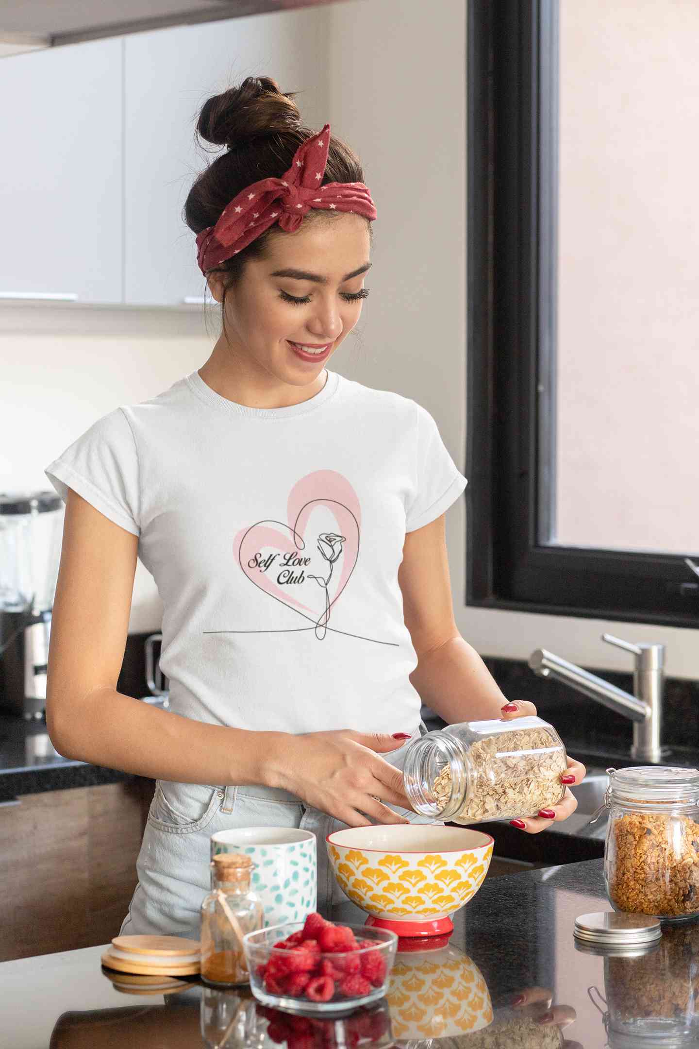 Self Love Club Women Half Sleeves T-shirt- FunkyTeesClub
