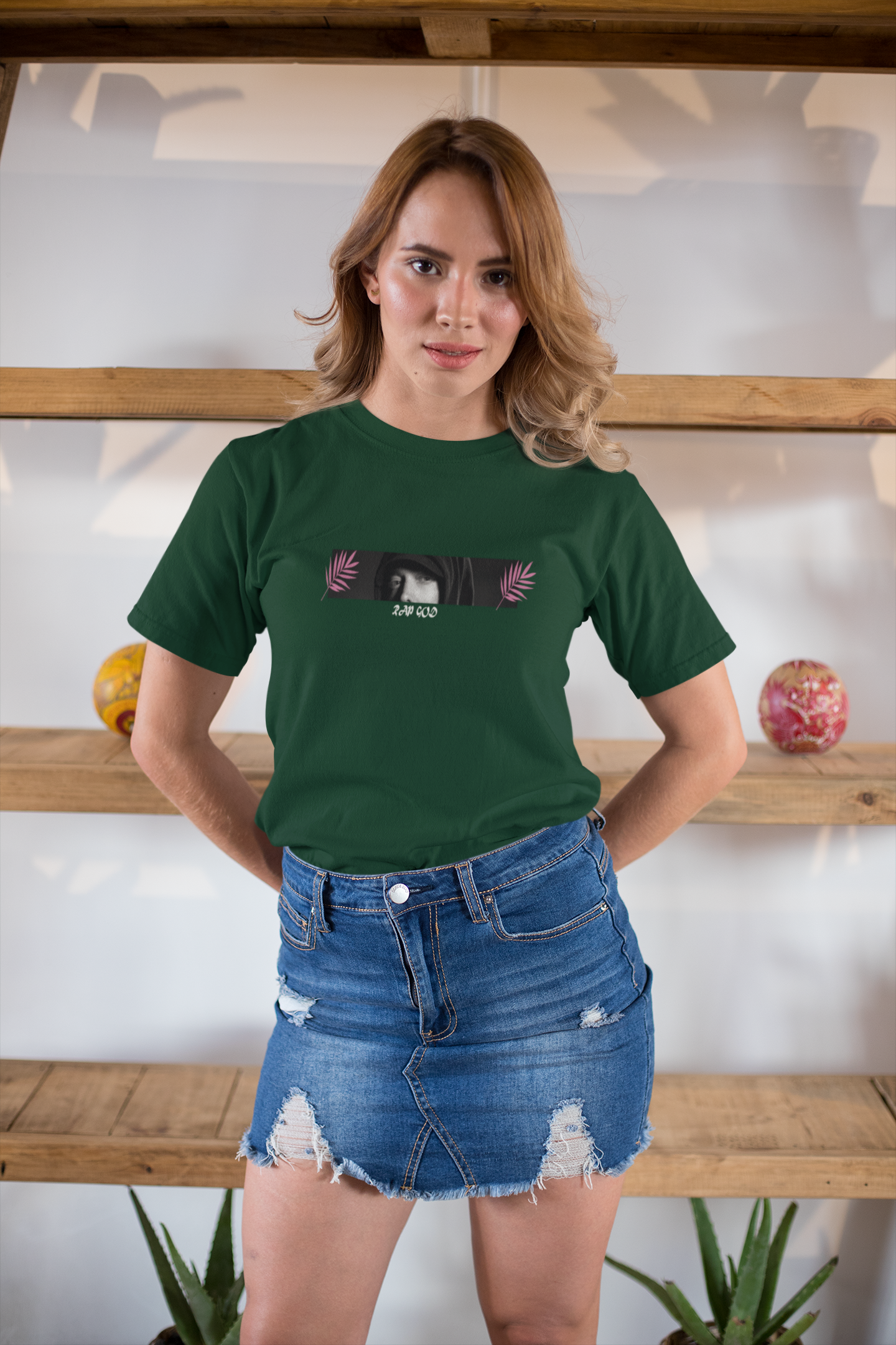 Eminem Rap God Minimal Women Half Sleeves T-shirt- FunkyTeesClub