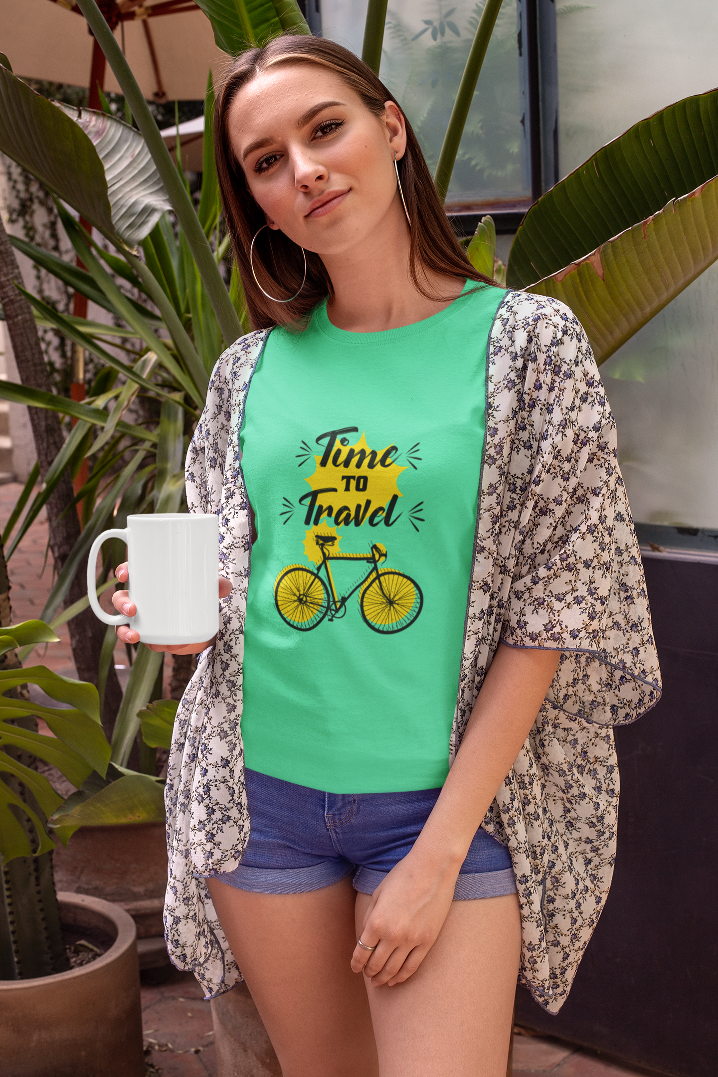 Time To Travel Women Half Sleeves T-shirt- FunkyTeesClub