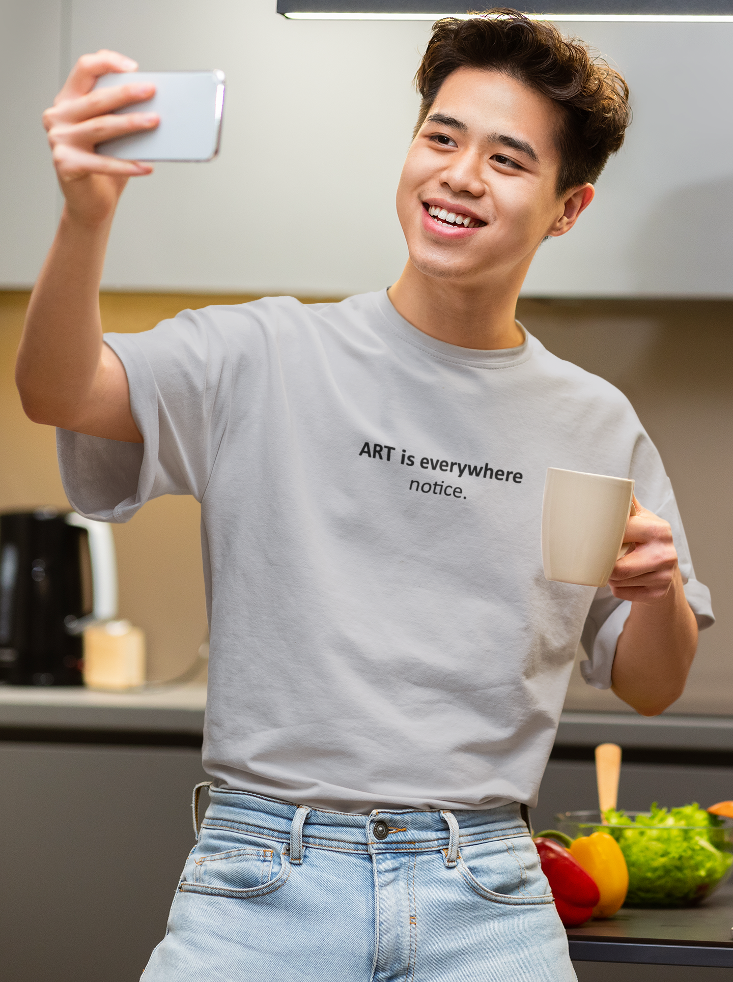 Art Is Everywhere Notice Mens Half Sleeves T-shirt- FunkyTeesClub