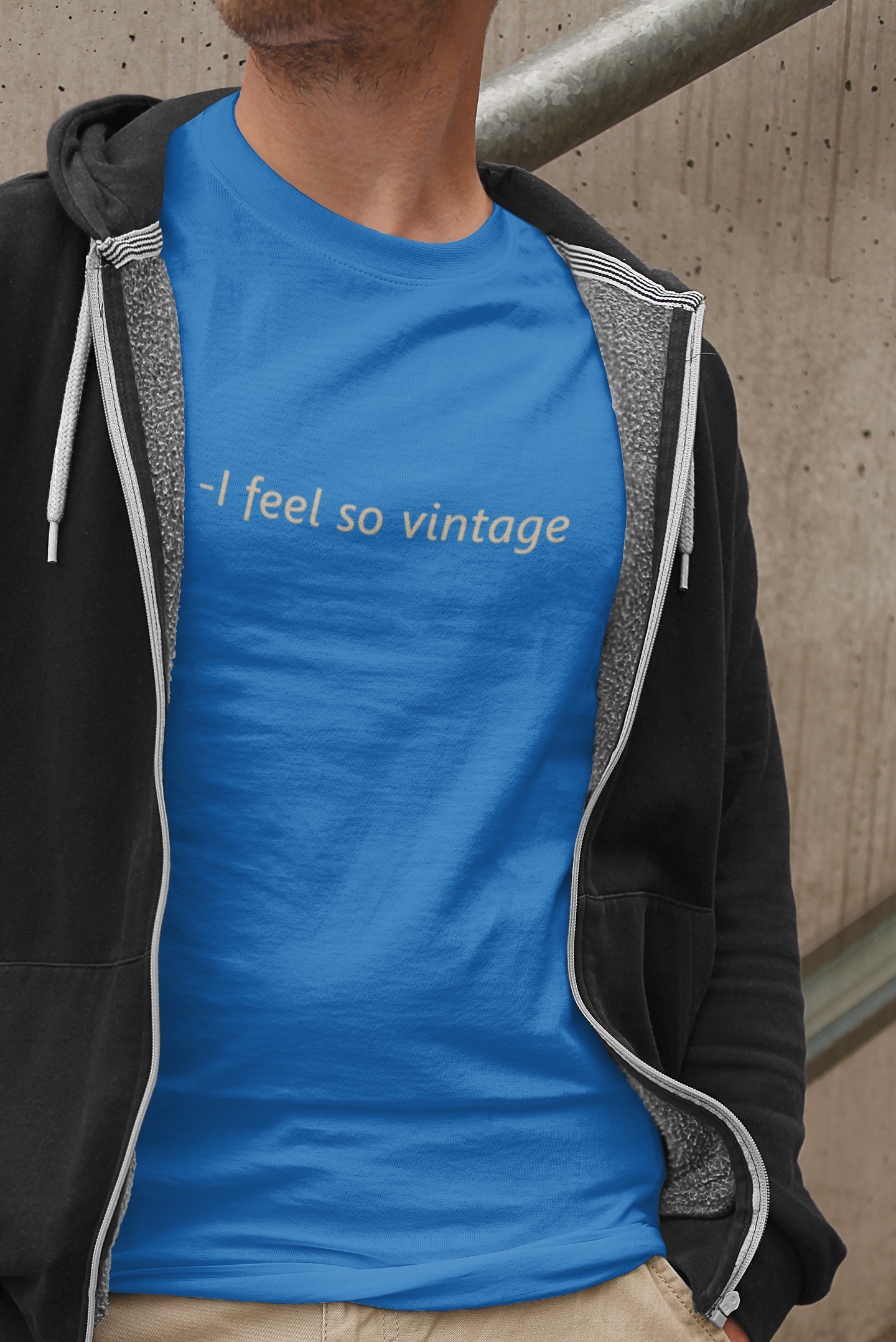 I feel Vintage Minimal Mens Half Sleeves T-shirt- FunkyTeesClub