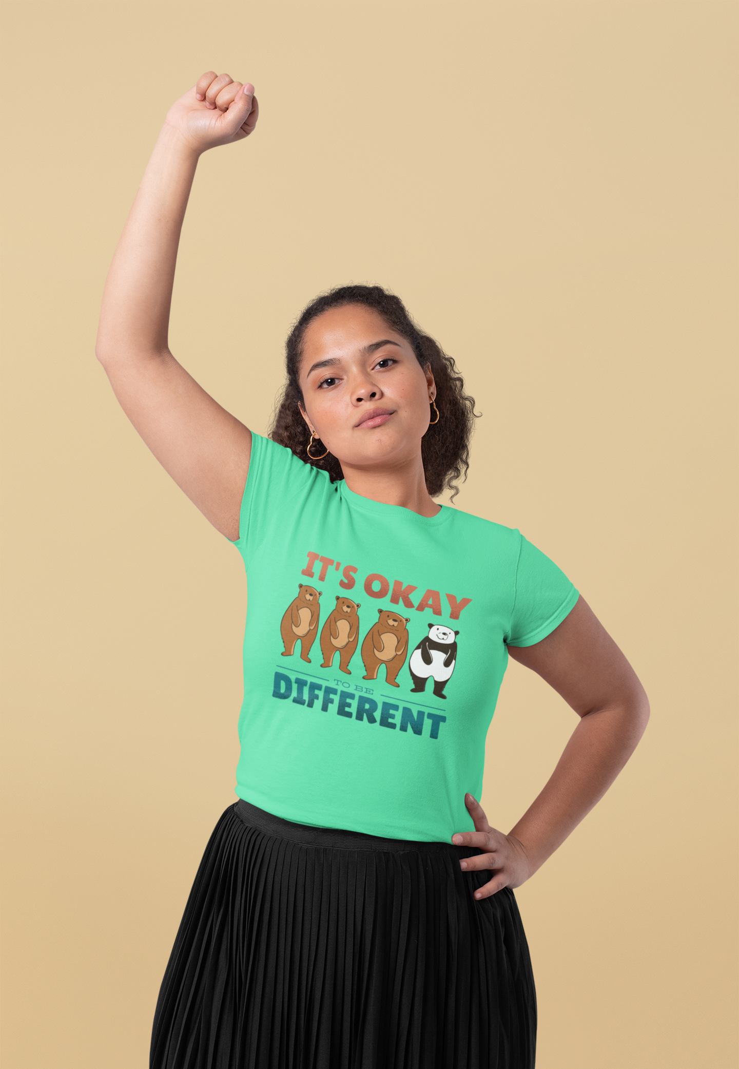 Its Okay To be Different Women Half Sleeves T-shirt- FunkyTeesClub