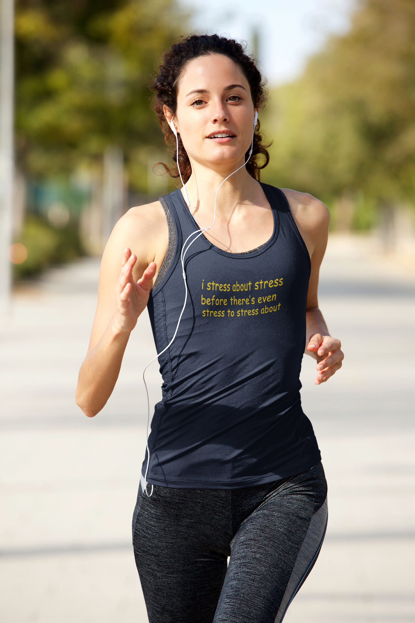I Stress Minimals Women Tank Top- FunkyTeesClub