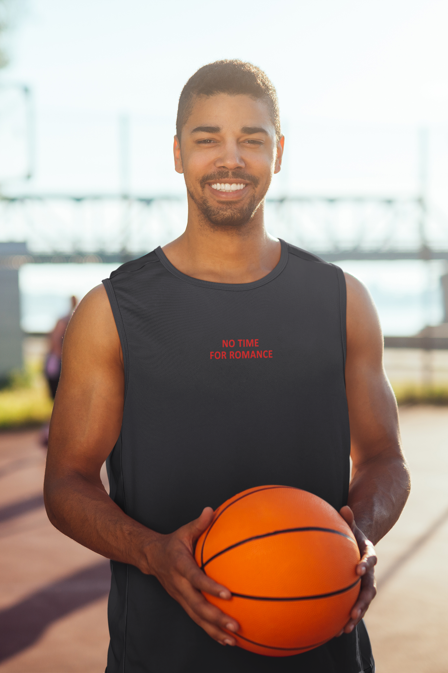 No Time For Romance Minimal Men Gym Vest-FunkyTeesClub