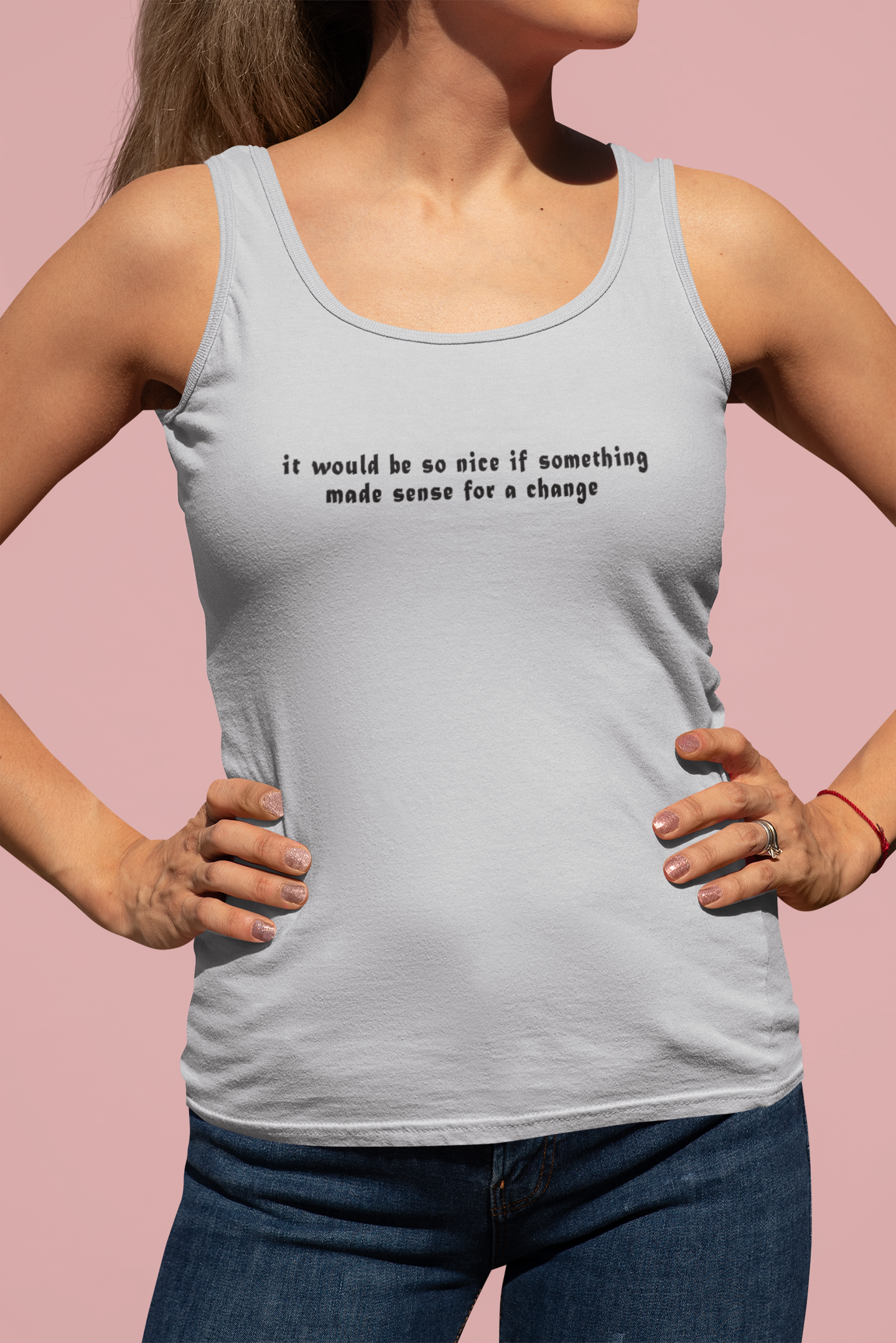 It Would Be So Nice Minimals Women Tank Top- FunkyTeesClub