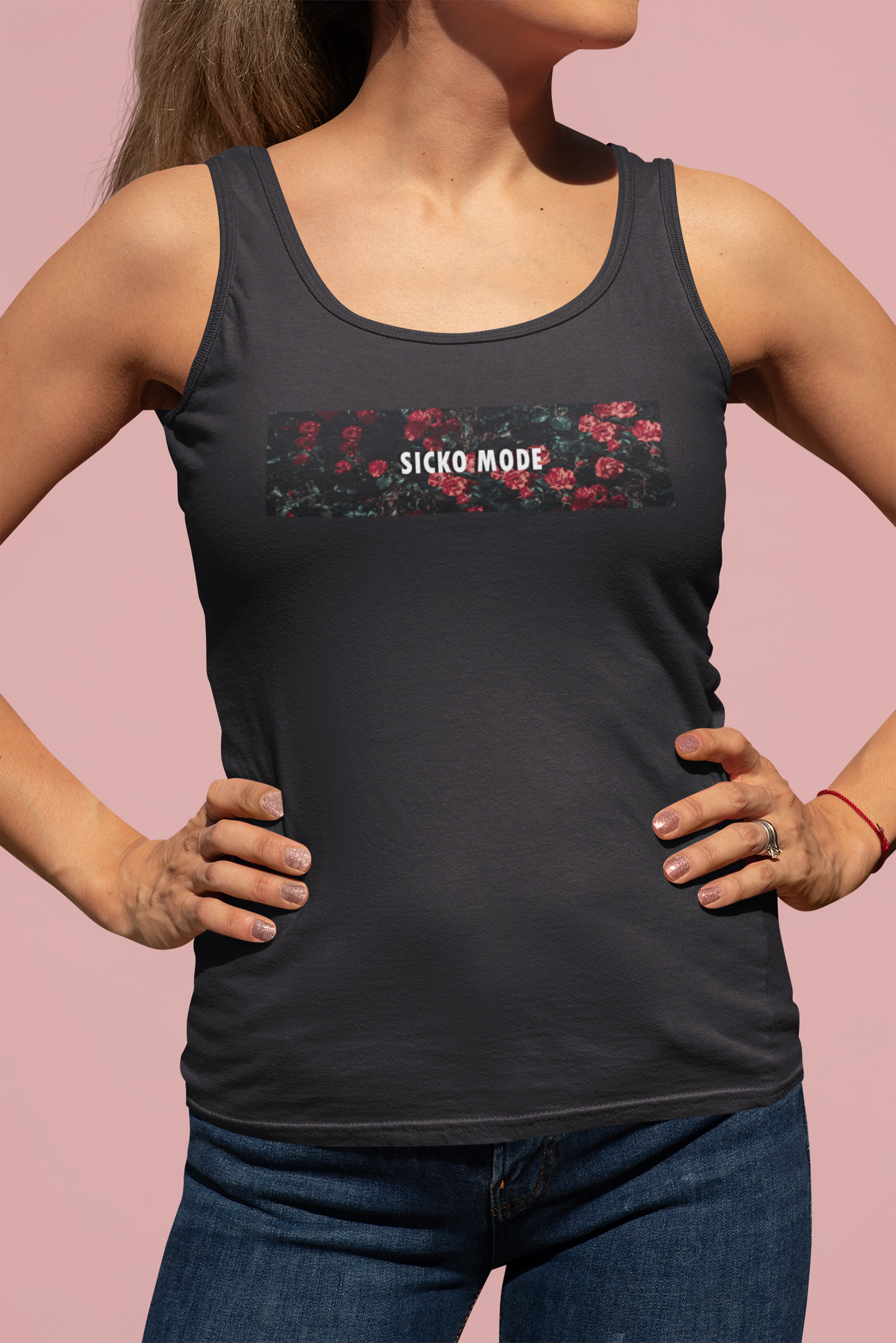 Sicko Mode Minimals Women Tank Top- FunkyTeesClub