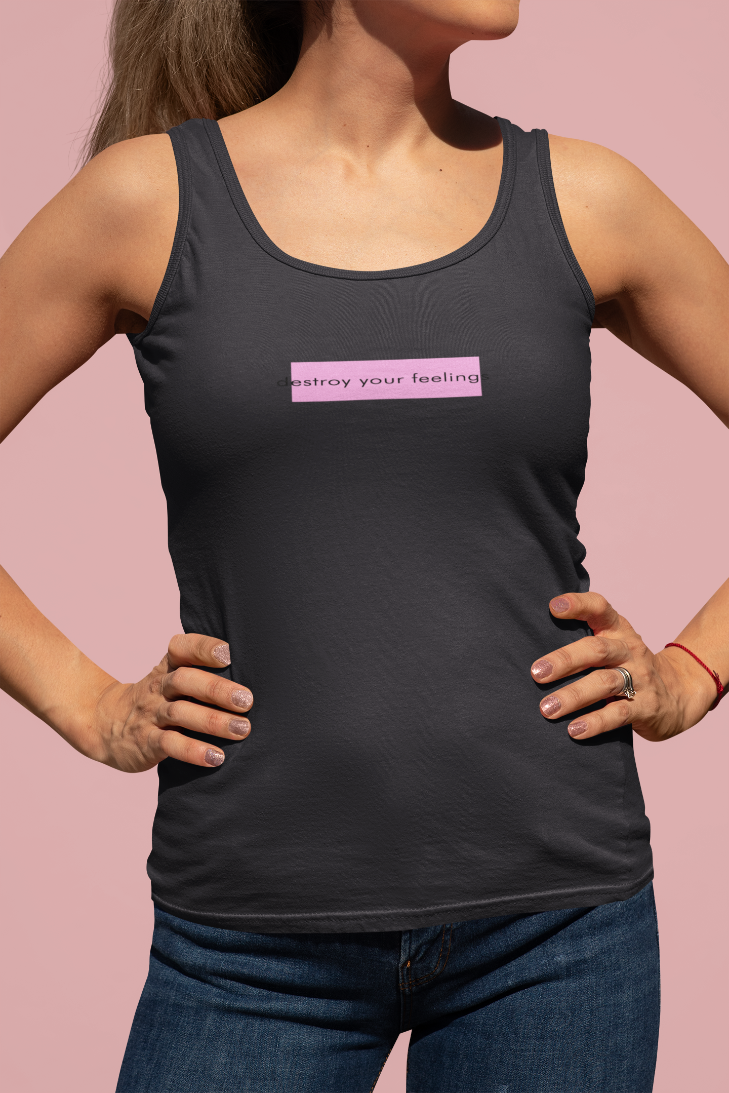 Destroy Your Feelings Minimals Women Tank Top- FunkyTeesClub
