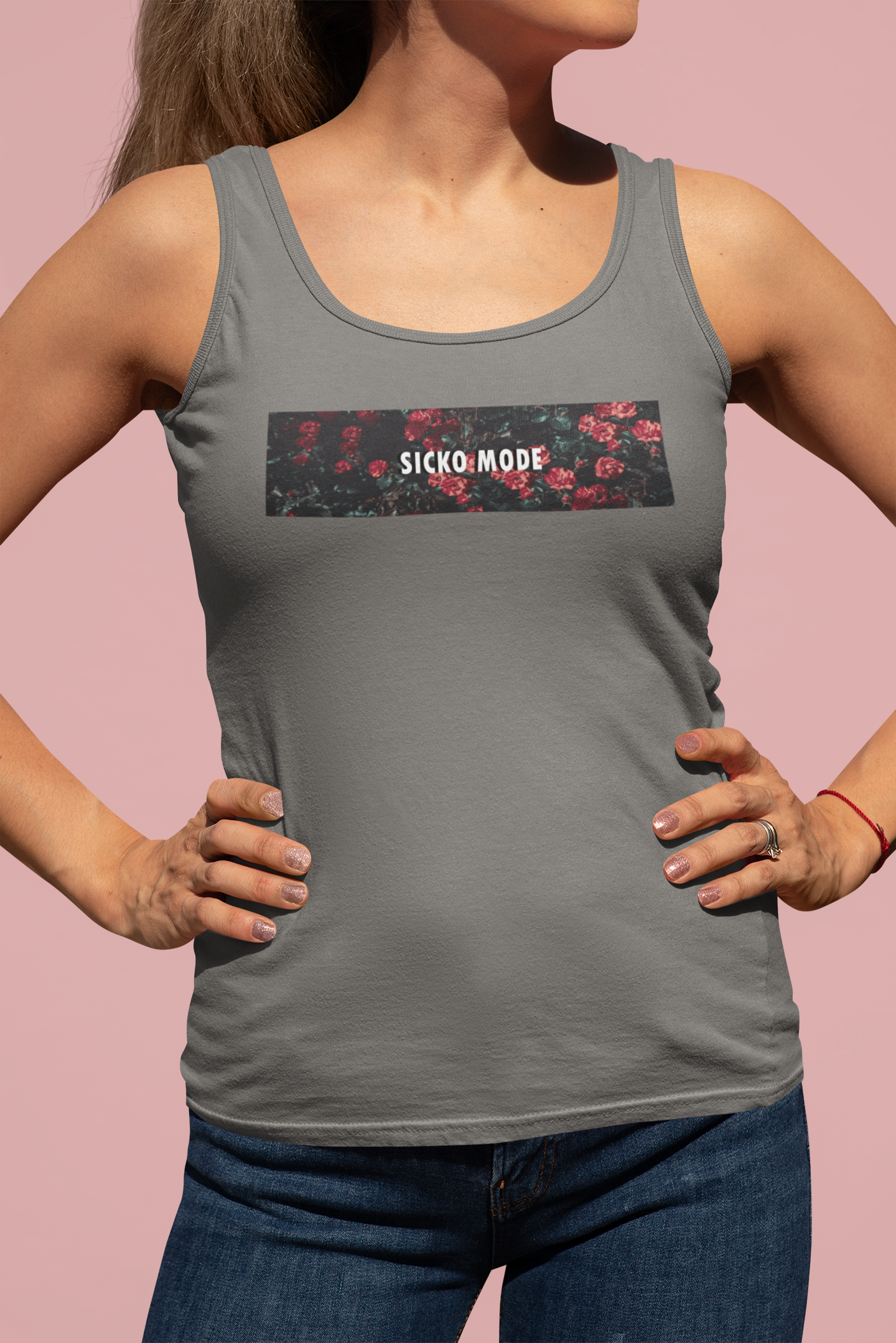 Sicko Mode Minimals Women Tank Top- FunkyTeesClub