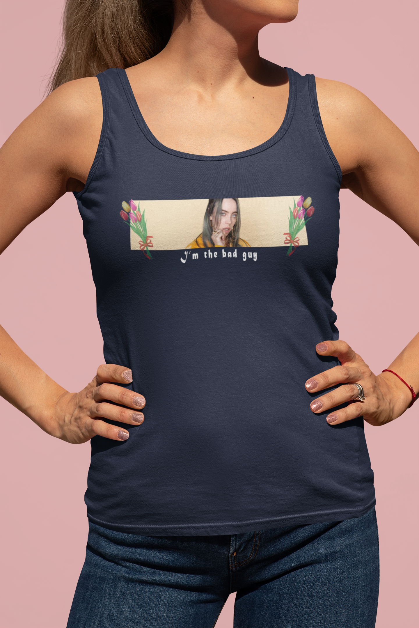 I Am The Bad Guy Minimals Women Tank Top- FunkyTeesClub