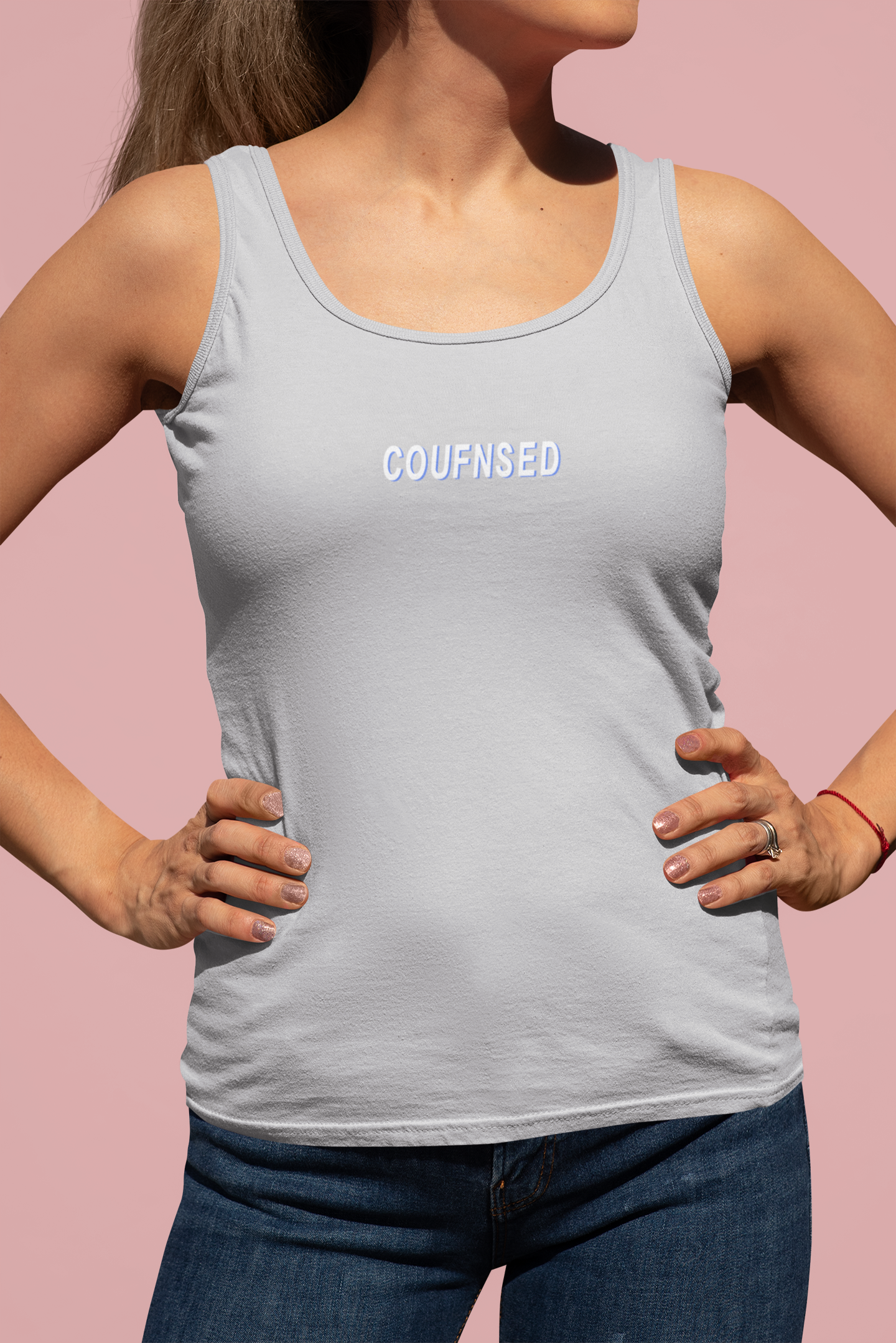 Counfuse Minimals Women Tank Top- FunkyTeesClub
