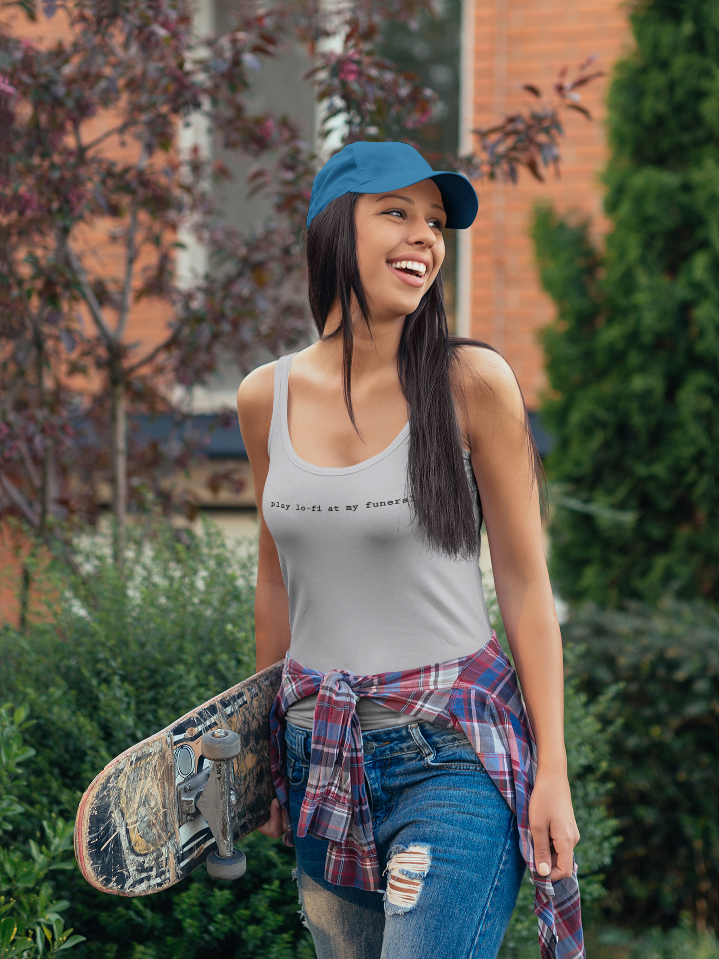 Play Lofi At My Funeral Minimals Women Tank Top- FunkyTeesClub