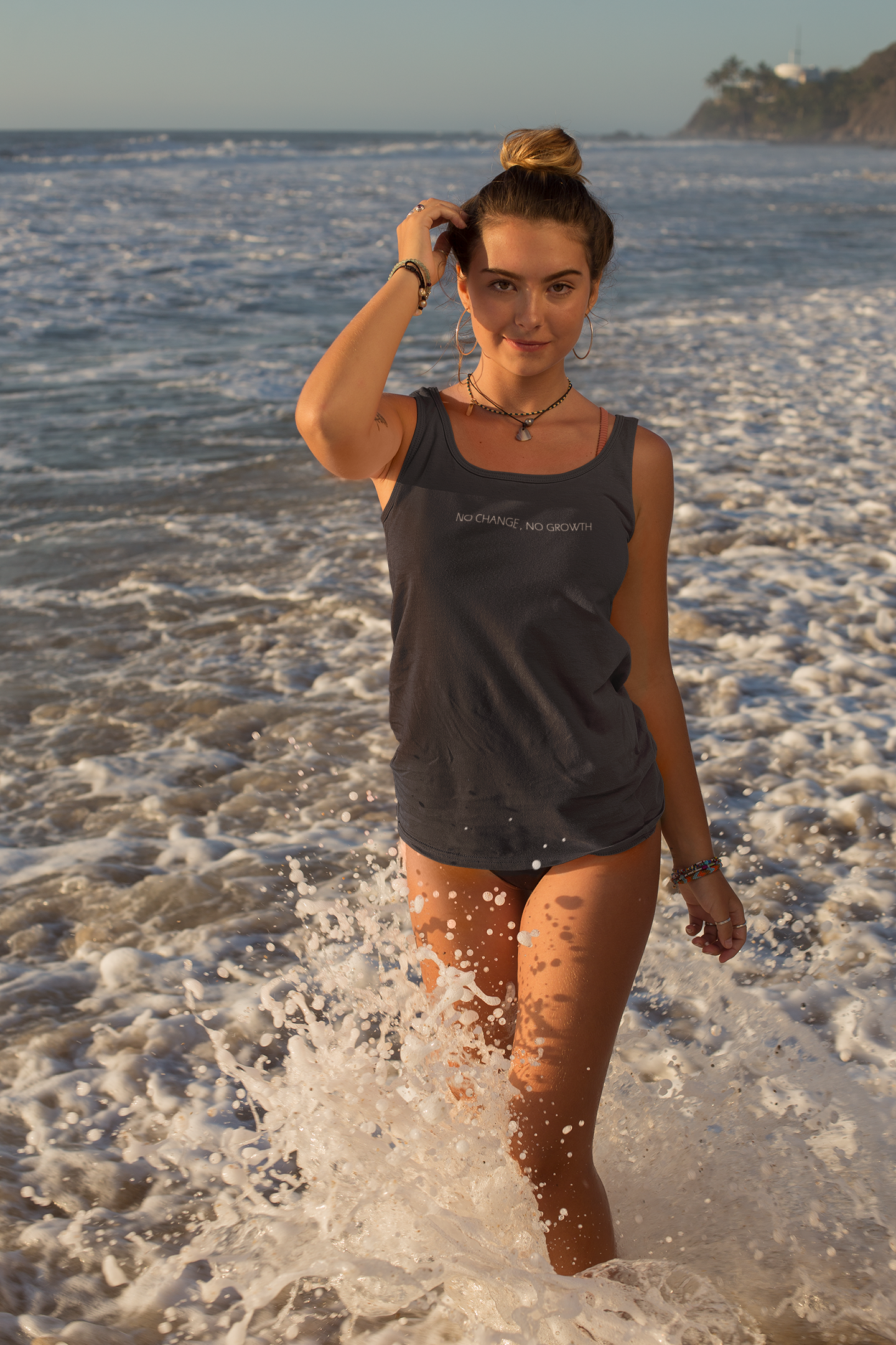 No Change No Growth Minimals Women Tank Top- FunkyTeesClub