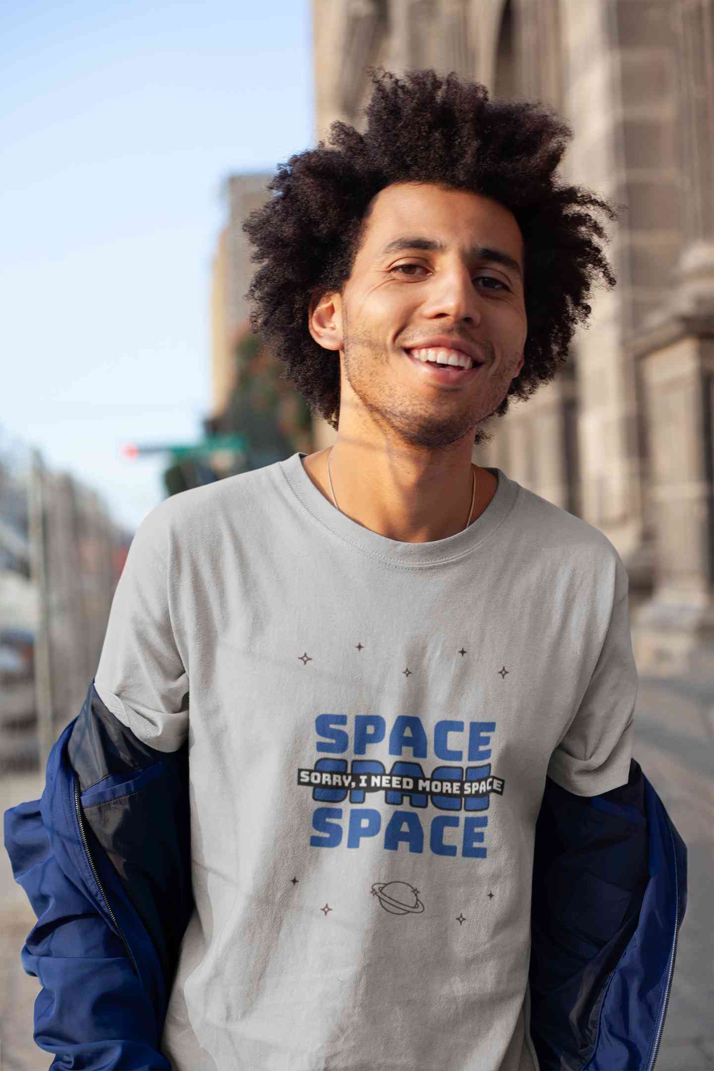 I Need More Space Mens Half Sleeves T-shirt- FunkyTeesClub