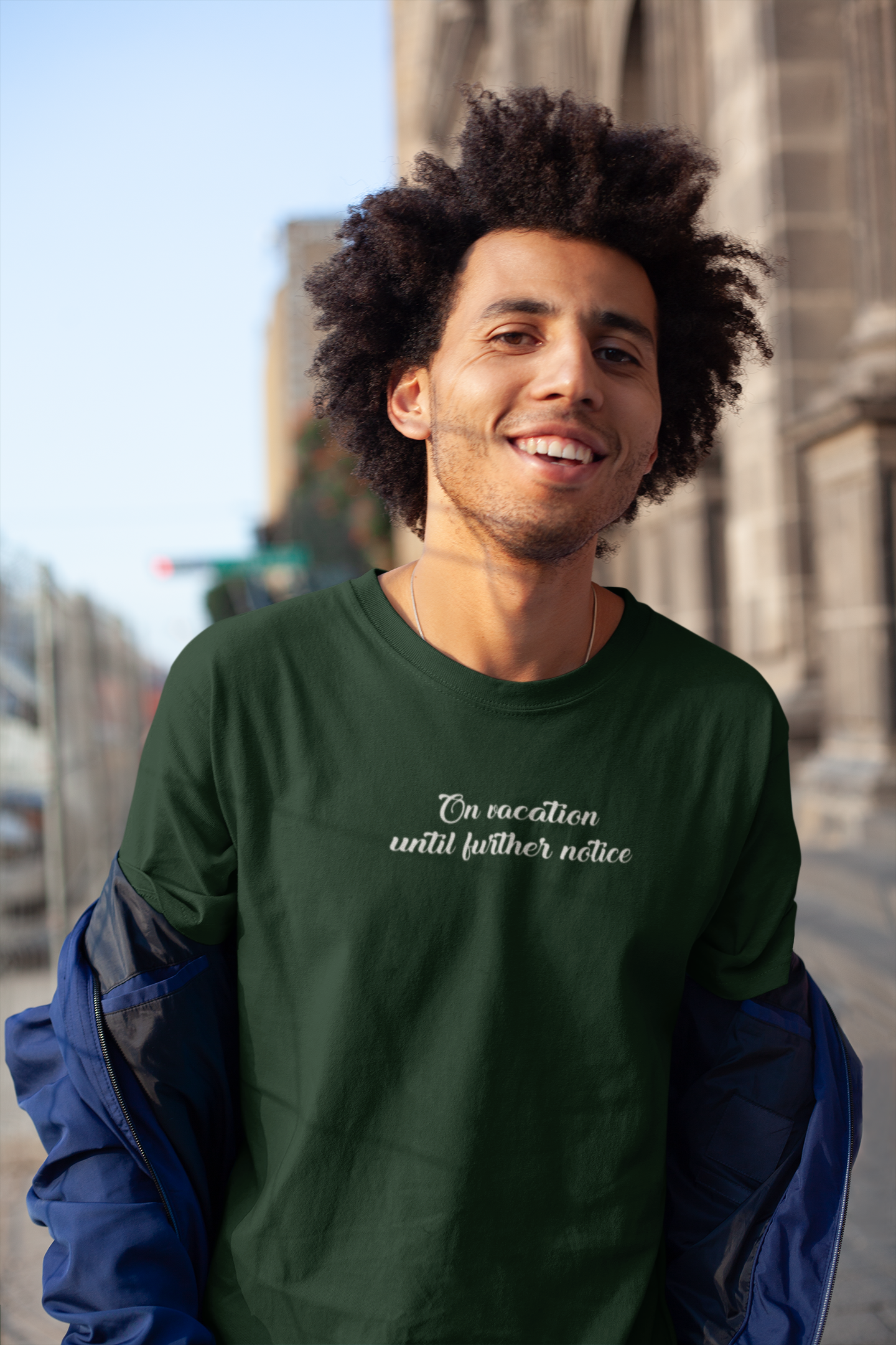 On Vacation Until Further Notice Quotes Mens Half Sleeves T-shirt- FunkyTeesClub