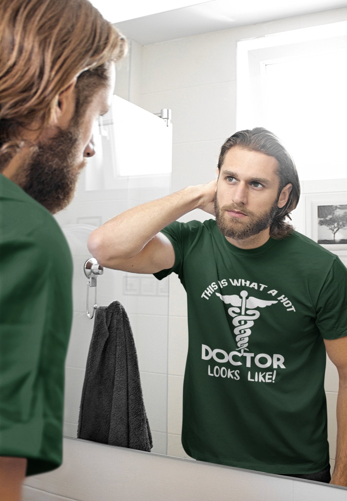 This Is What A Hot Doctor Looks Like Mens Half Sleeves T-shirt- FunkyTeesClub - Funky Tees Club