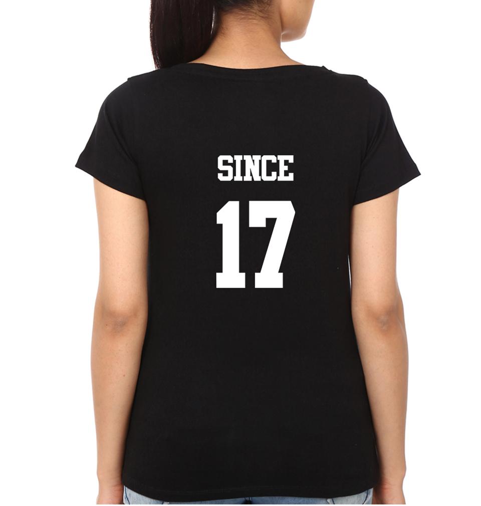 Together Since 17 Couple Half Sleeves T-Shirts -FunkyTees - Funky Tees Club