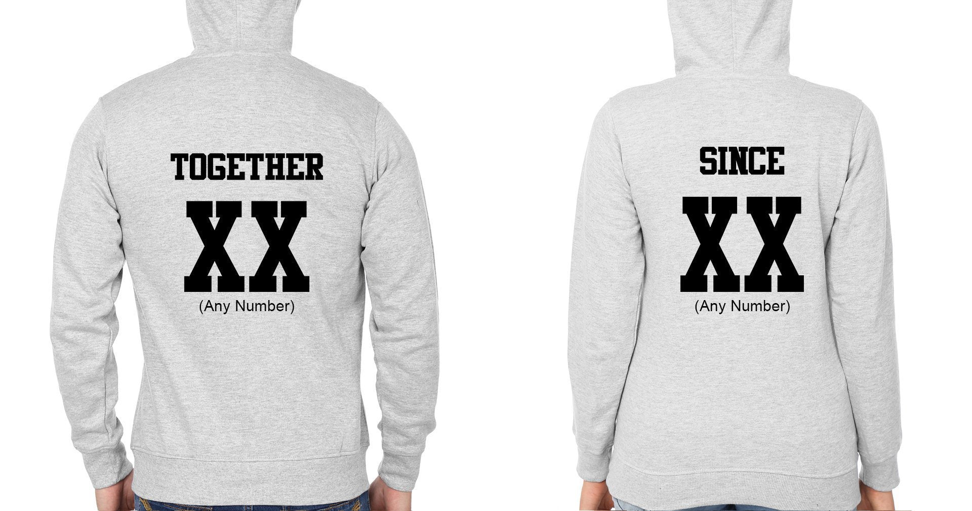 Together since Couple Hoodie-FunkyTees - Funky Tees Club