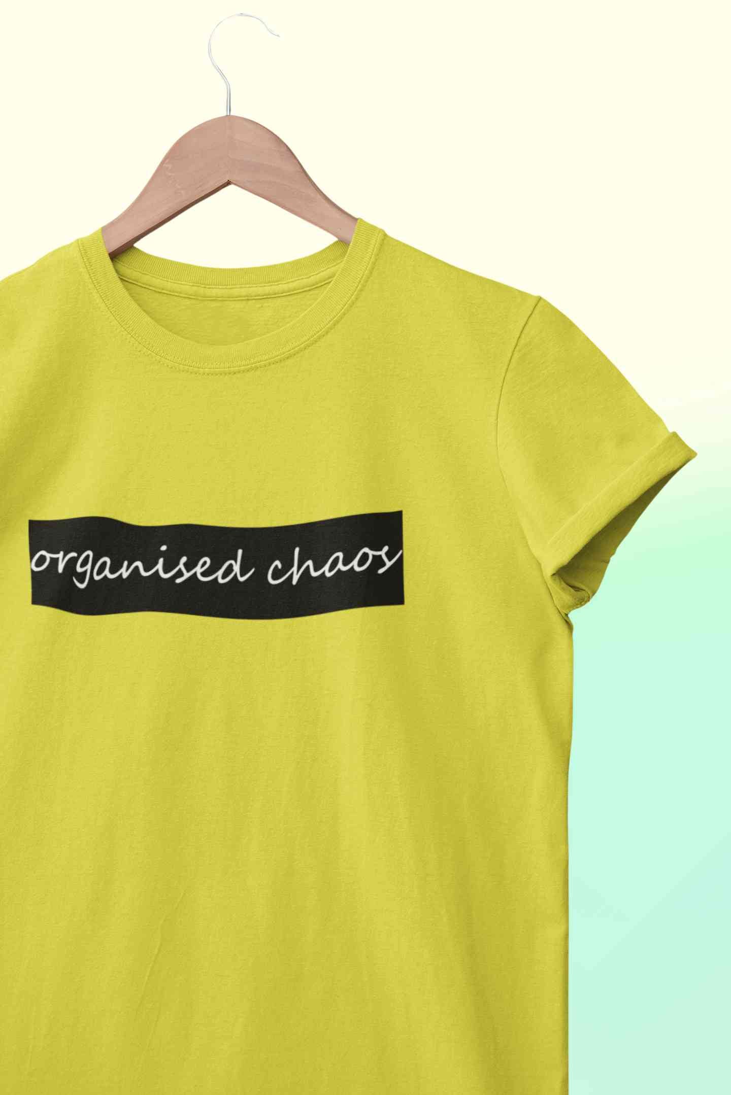 Organised Chaos Mens Half Sleeves T-shirt- FunkyTeesClub