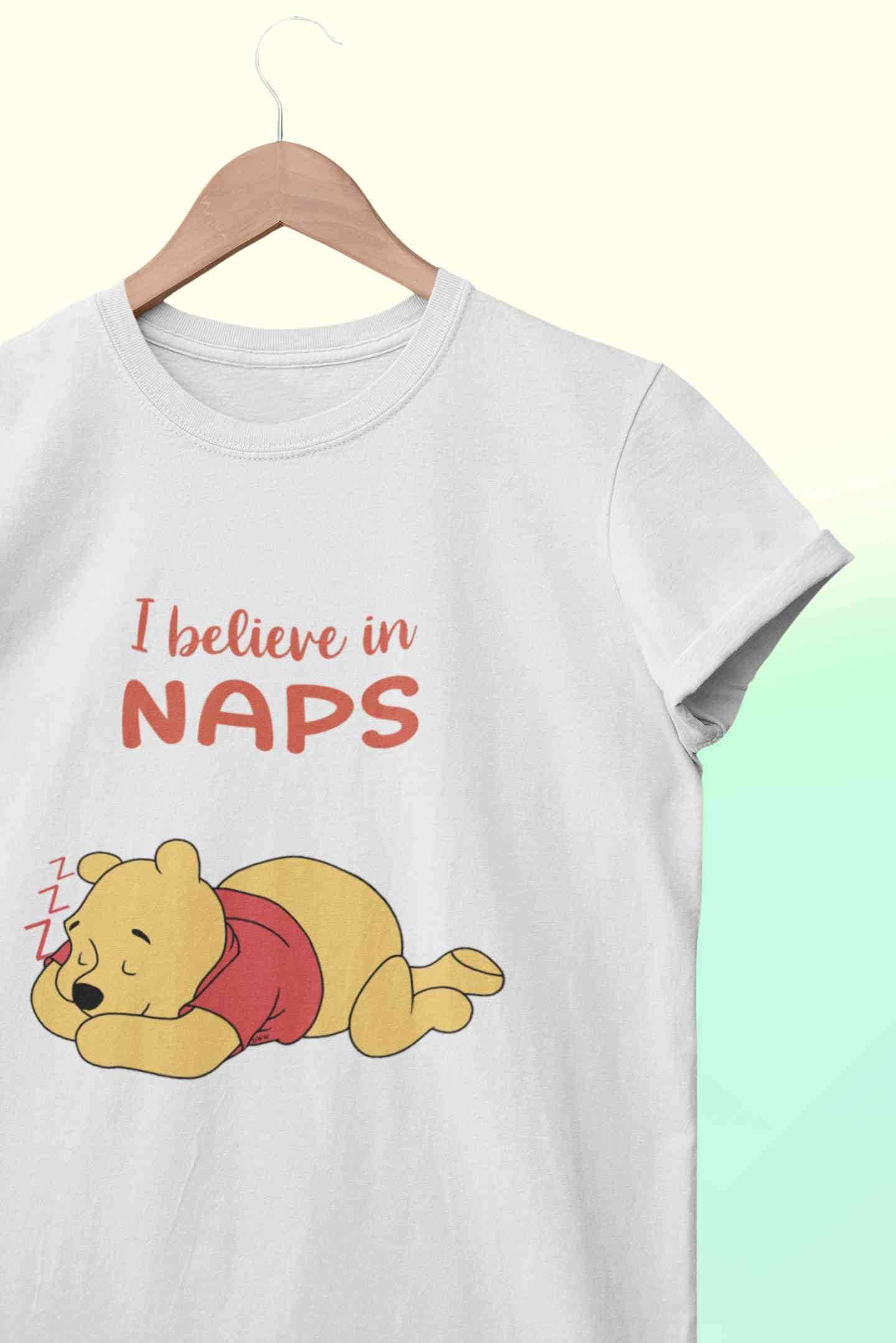 I Believe In Naps Mens Half Sleeves T-shirt- FunkyTeesClub