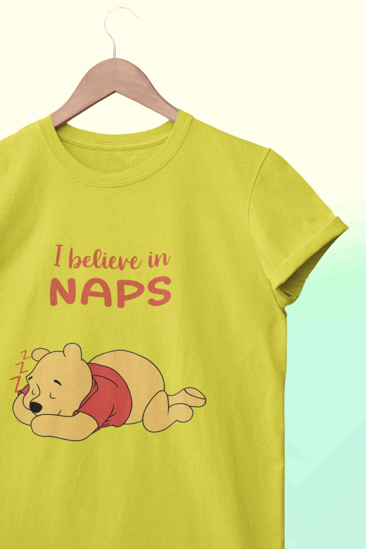 I Believe In Naps Mens Half Sleeves T-shirt- FunkyTeesClub
