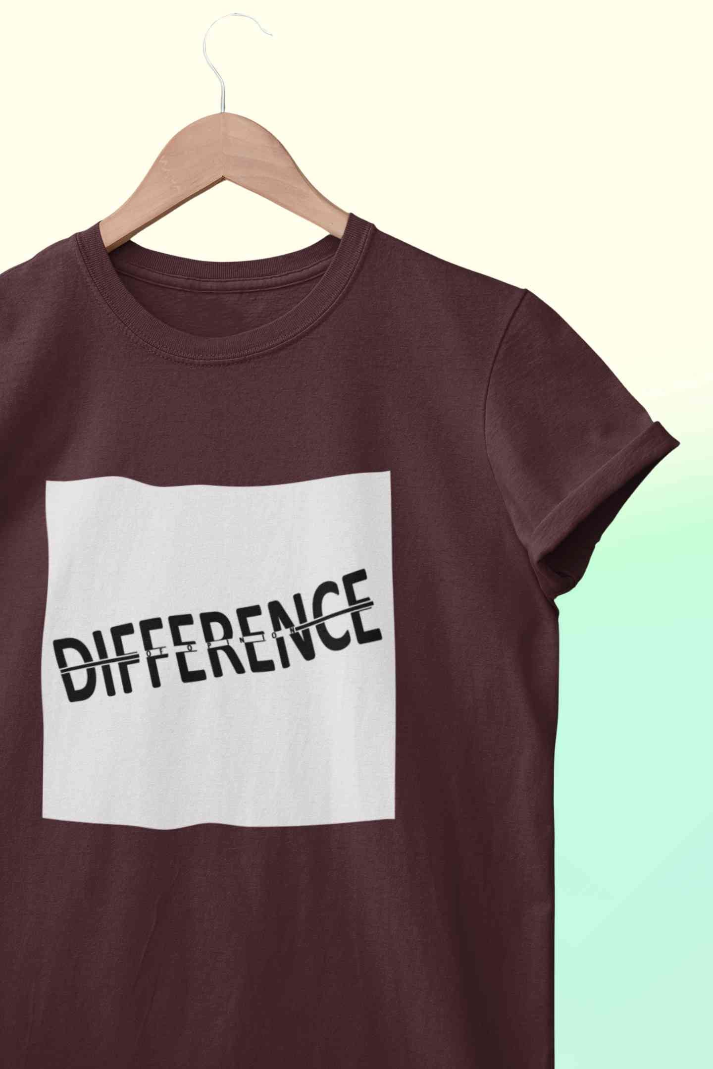 Difference Of Opinion Mens Half Sleeves T-shirt- FunkyTeesClub