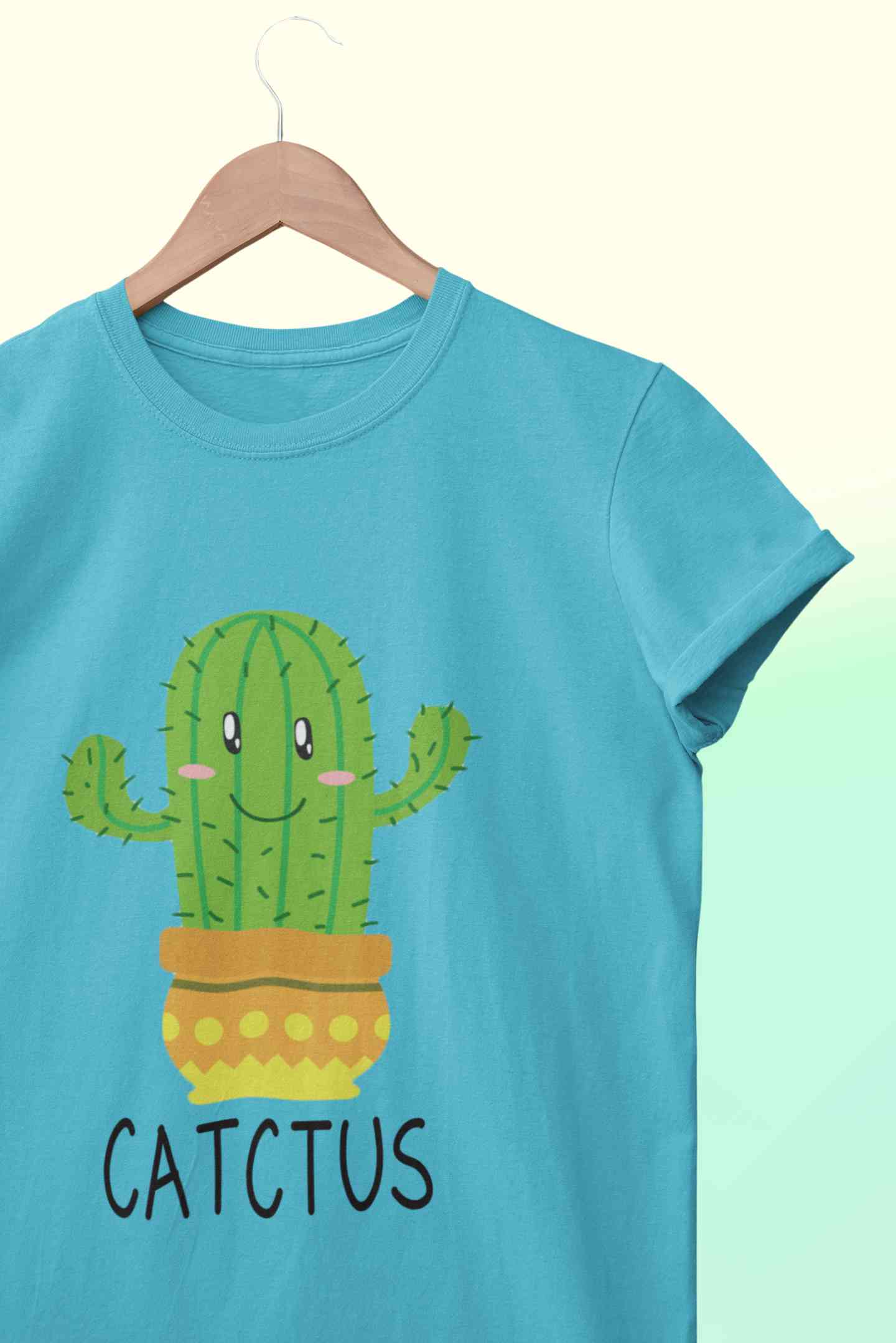 Catctus Mens Half Sleeves T-shirt- FunkyTeesClub