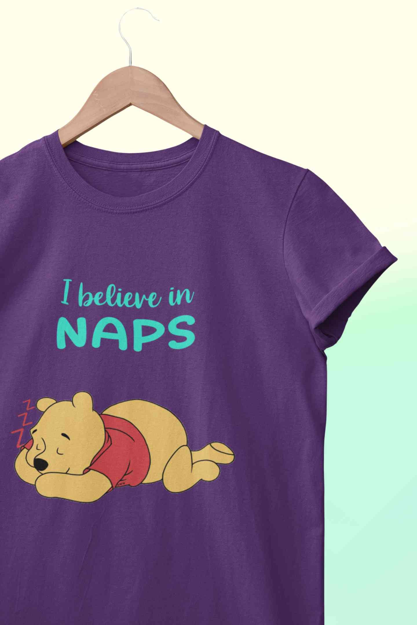 I Believe In Naps Mens Half Sleeves T-shirt- FunkyTeesClub