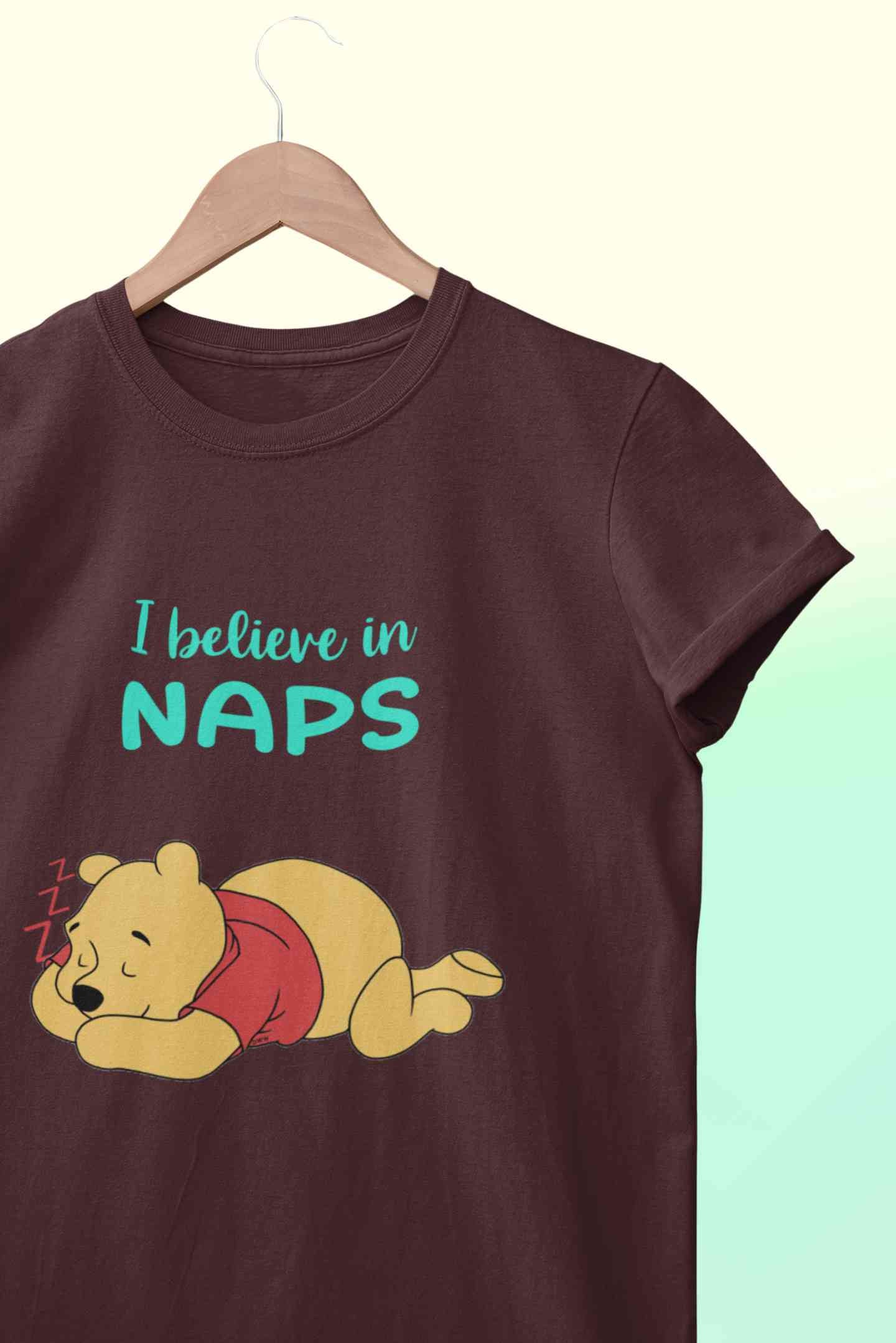 I Believe In Naps Mens Half Sleeves T-shirt- FunkyTeesClub