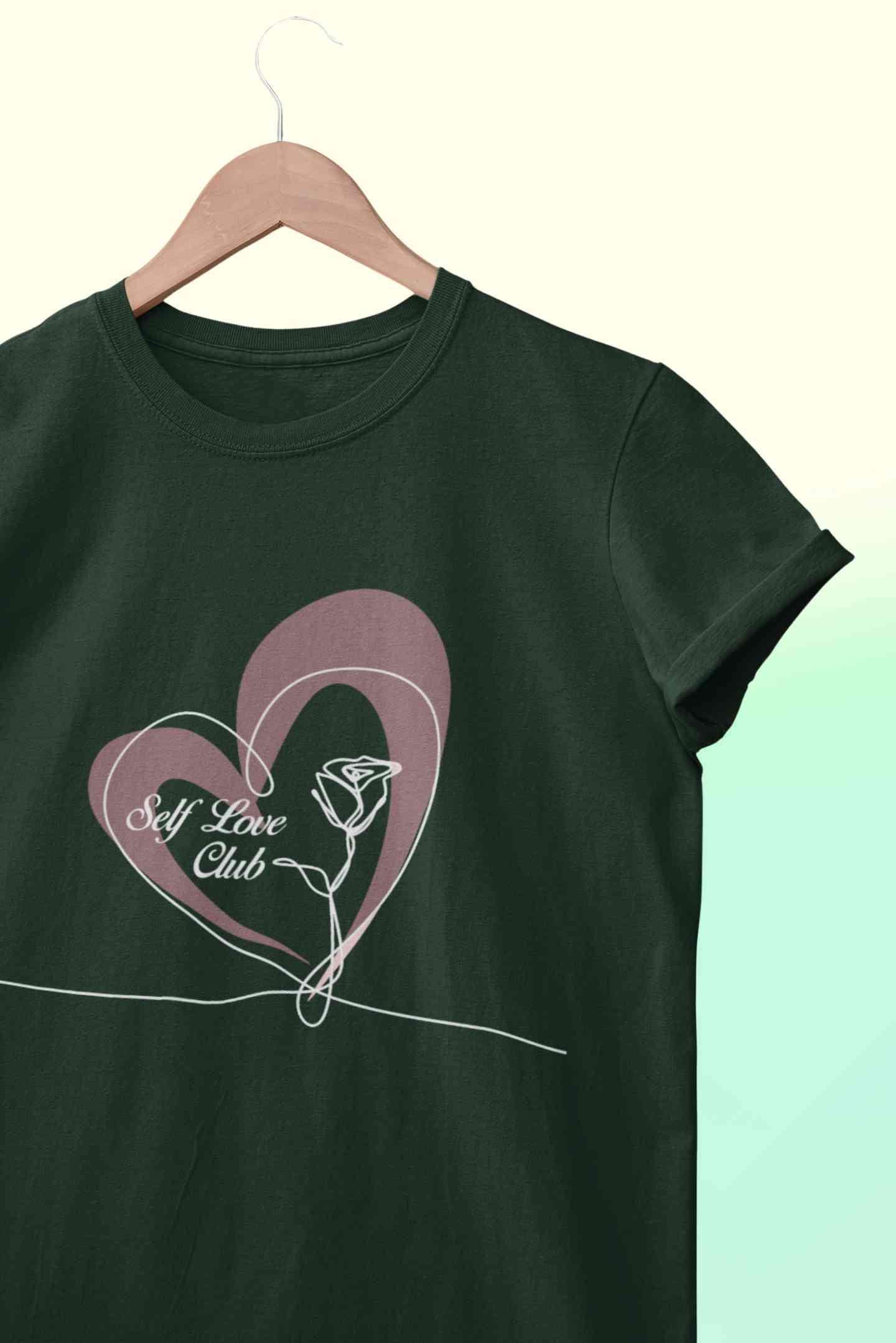 Self Love Club Women Half Sleeves T-shirt- FunkyTeesClub