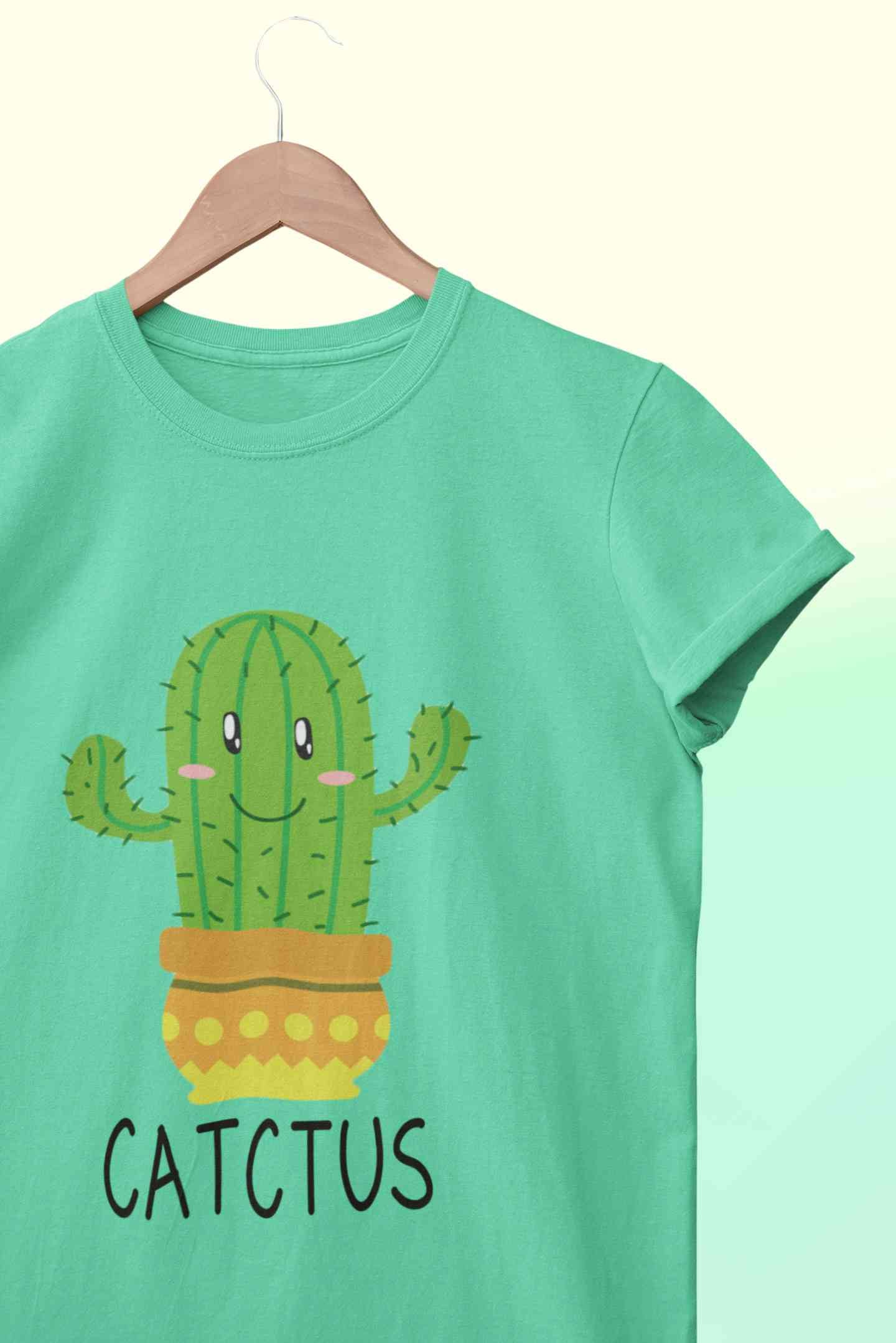 Catctus Mens Half Sleeves T-shirt- FunkyTeesClub