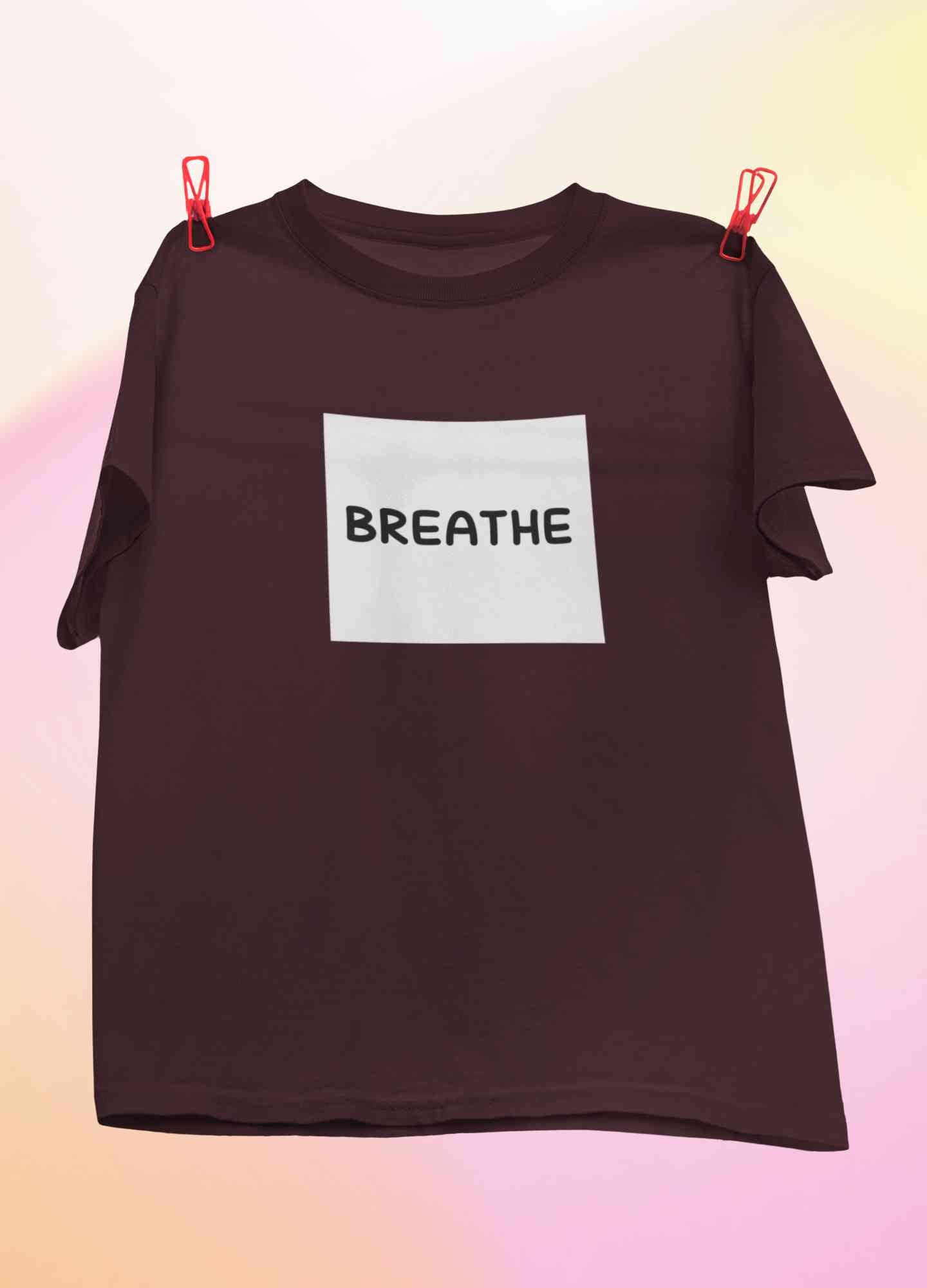 Breathe Minimals Mens Half Sleeves T-shirt- FunkyTeesClub