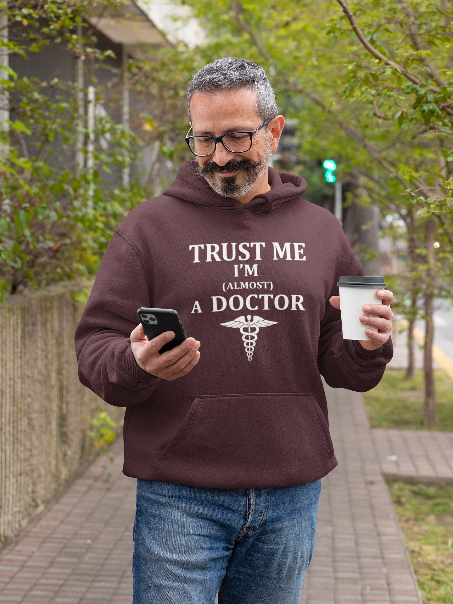 Trust Me I Am Almost A Doctor Men Hoodies-FunkyTeesClub - Funky Tees Club