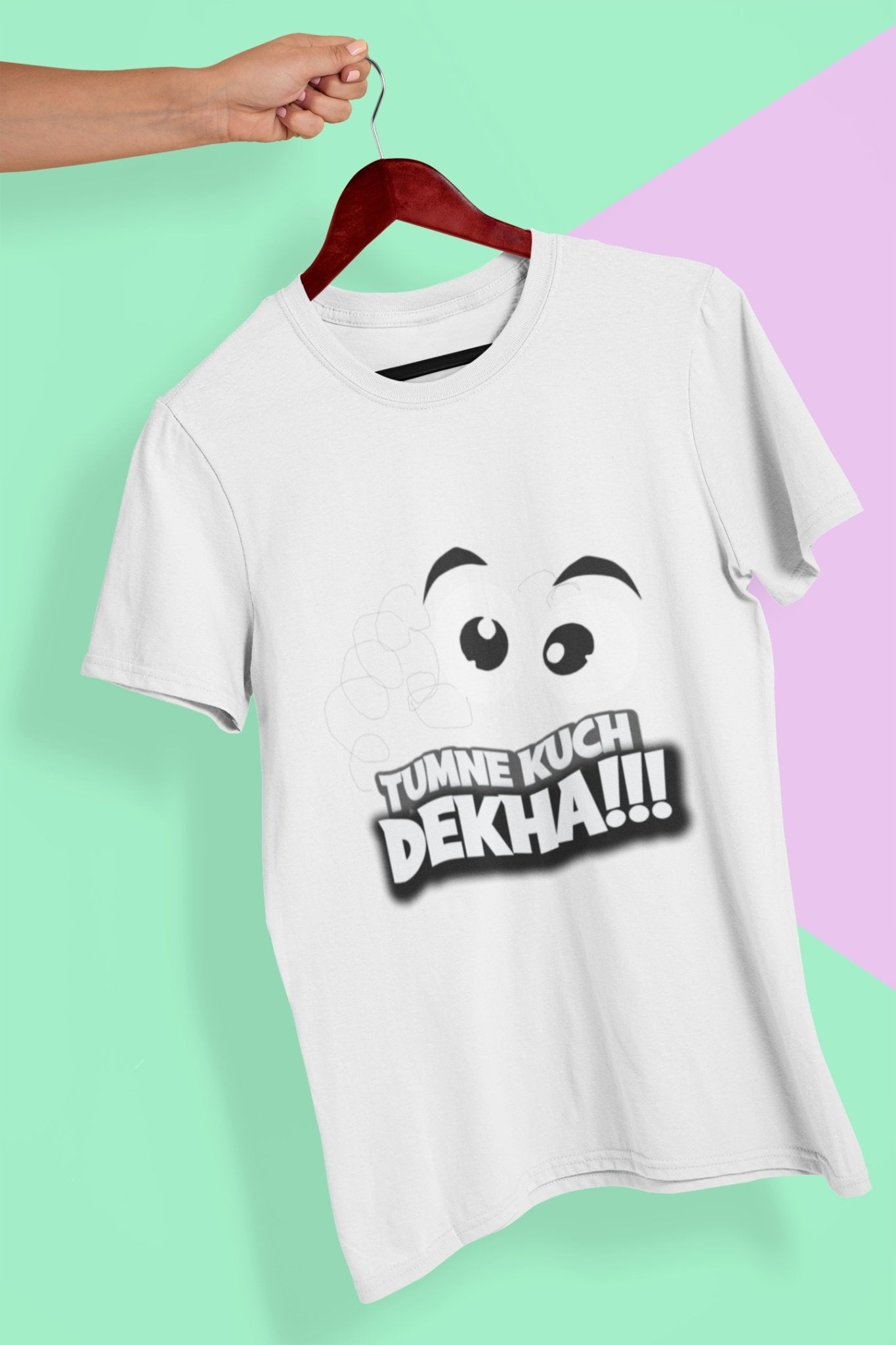 Tumne Kuch Dekha Mens Half Sleeves T-shirt- FunkyTeesClub - Funky Tees Club