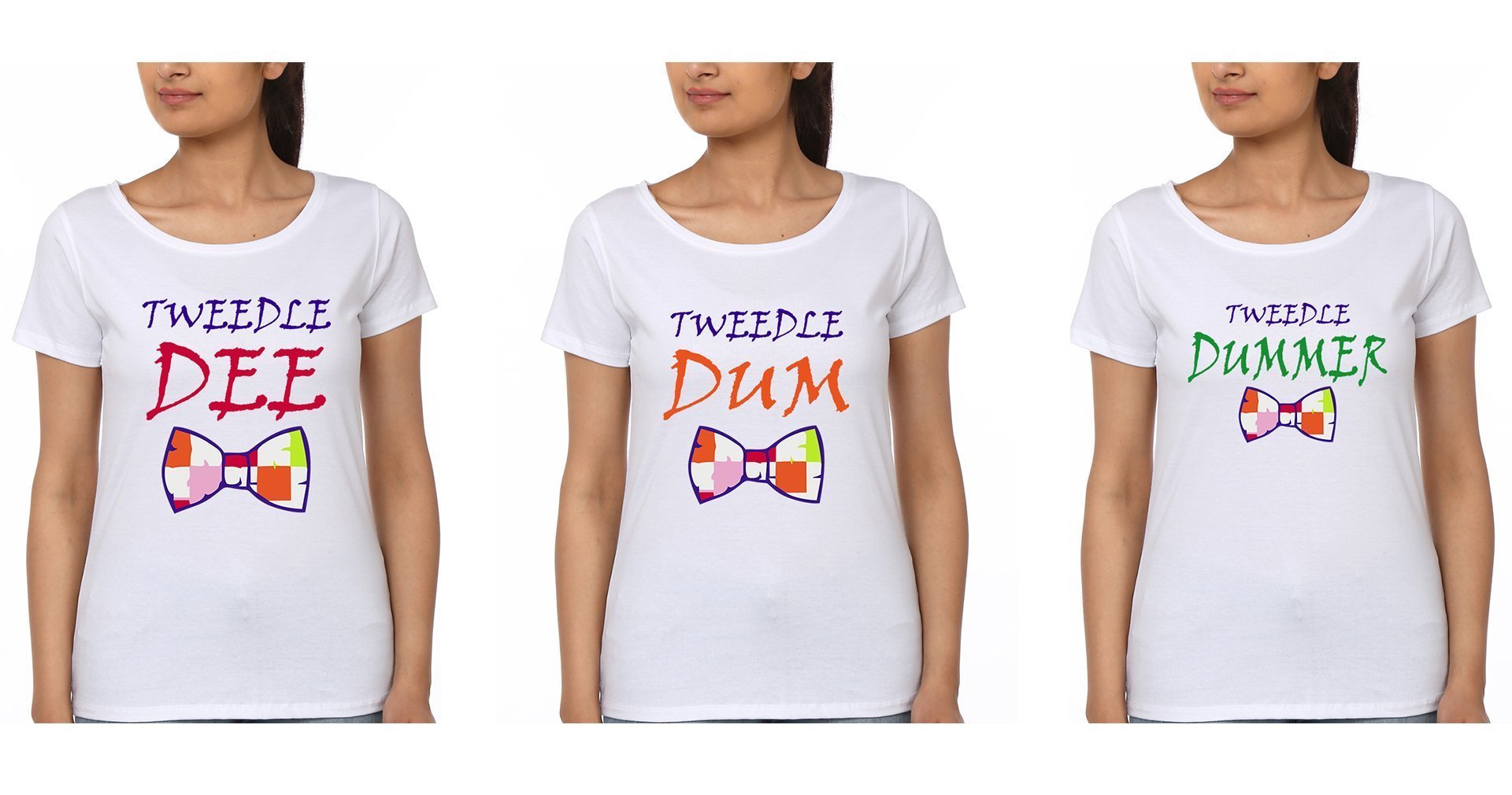 Tweedle BFF Half Sleeves T-Shirts-FunkyTees - Funky Tees Club