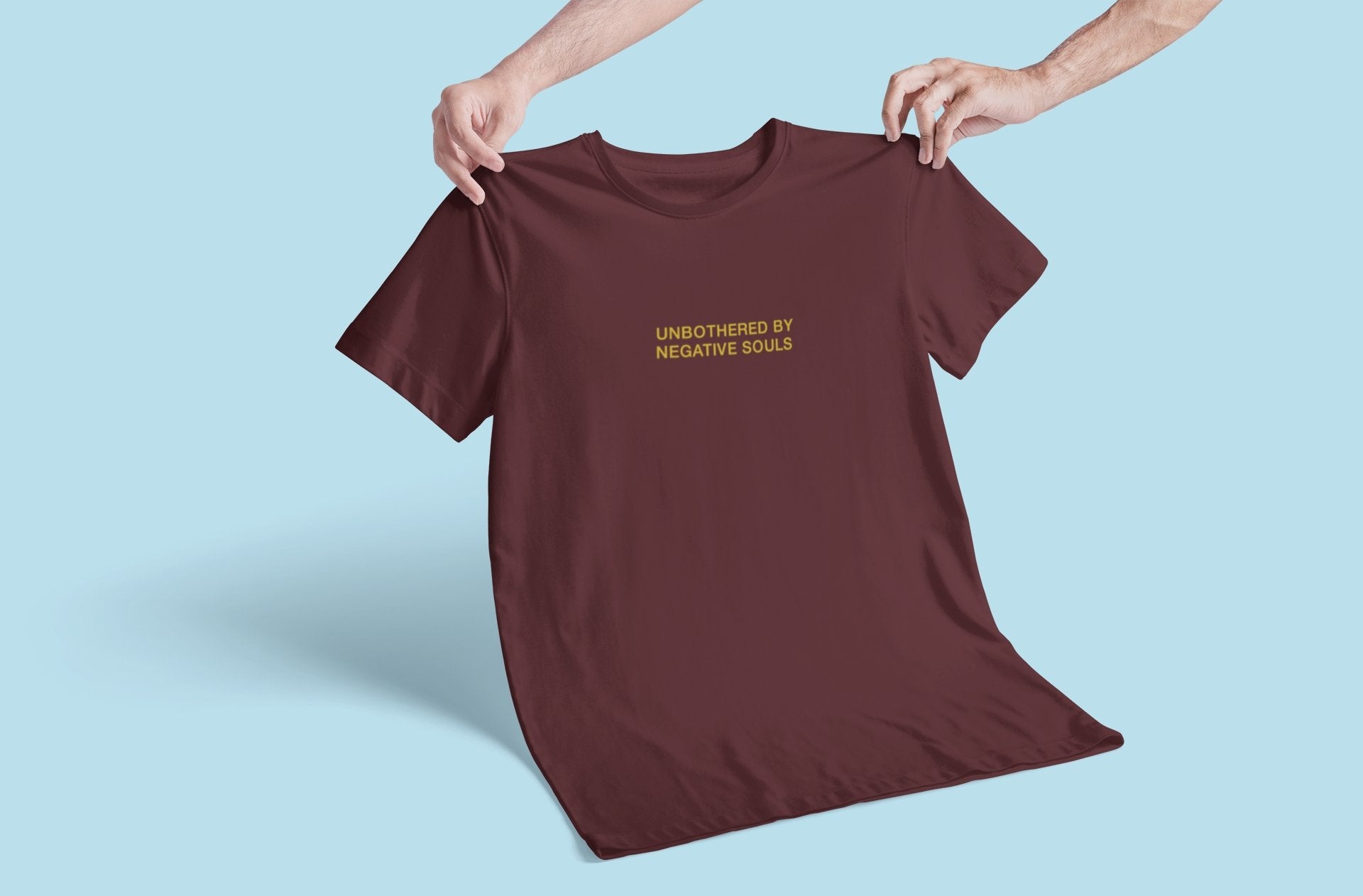 Unbothered by negative souls Minimal Women Half Sleeves T-shirt- FunkyTeesClub - Funky Tees Club