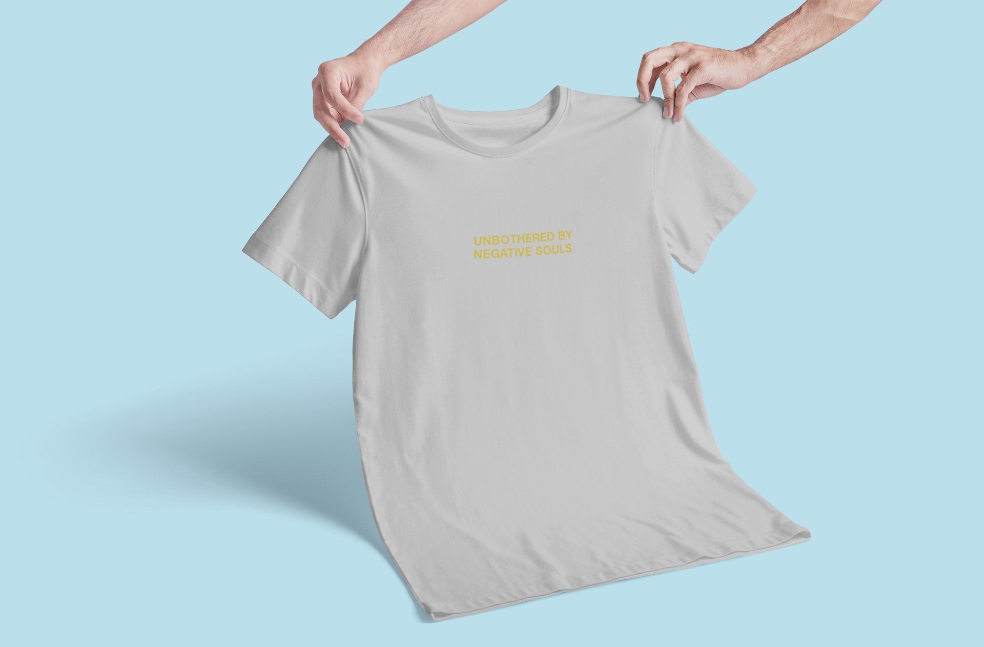 Unbothered by negative souls Minimal Women Half Sleeves T-shirt- FunkyTeesClub - Funky Tees Club