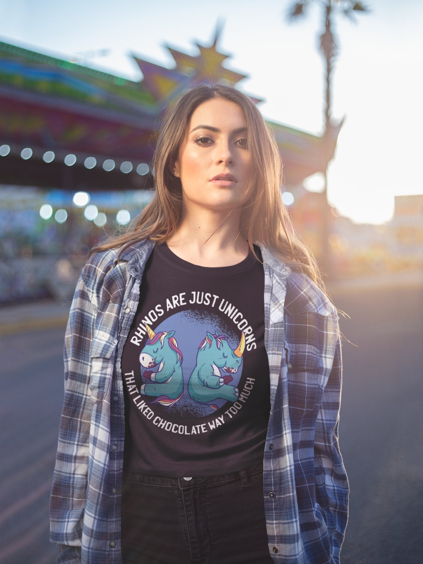 Unicorn Rhino Women Crop Top- FunkyTeesClub - Funky Tees Club