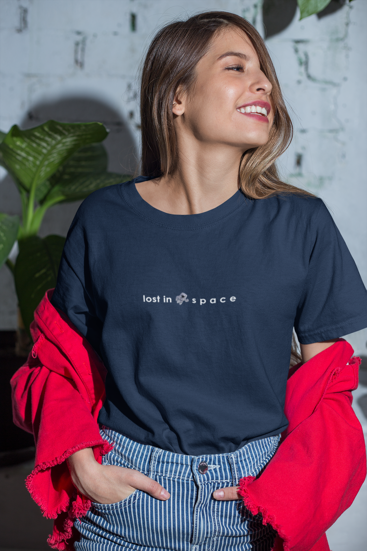 Lost in space Minimal Women Half Sleeves T-shirt- FunkyTeesClub