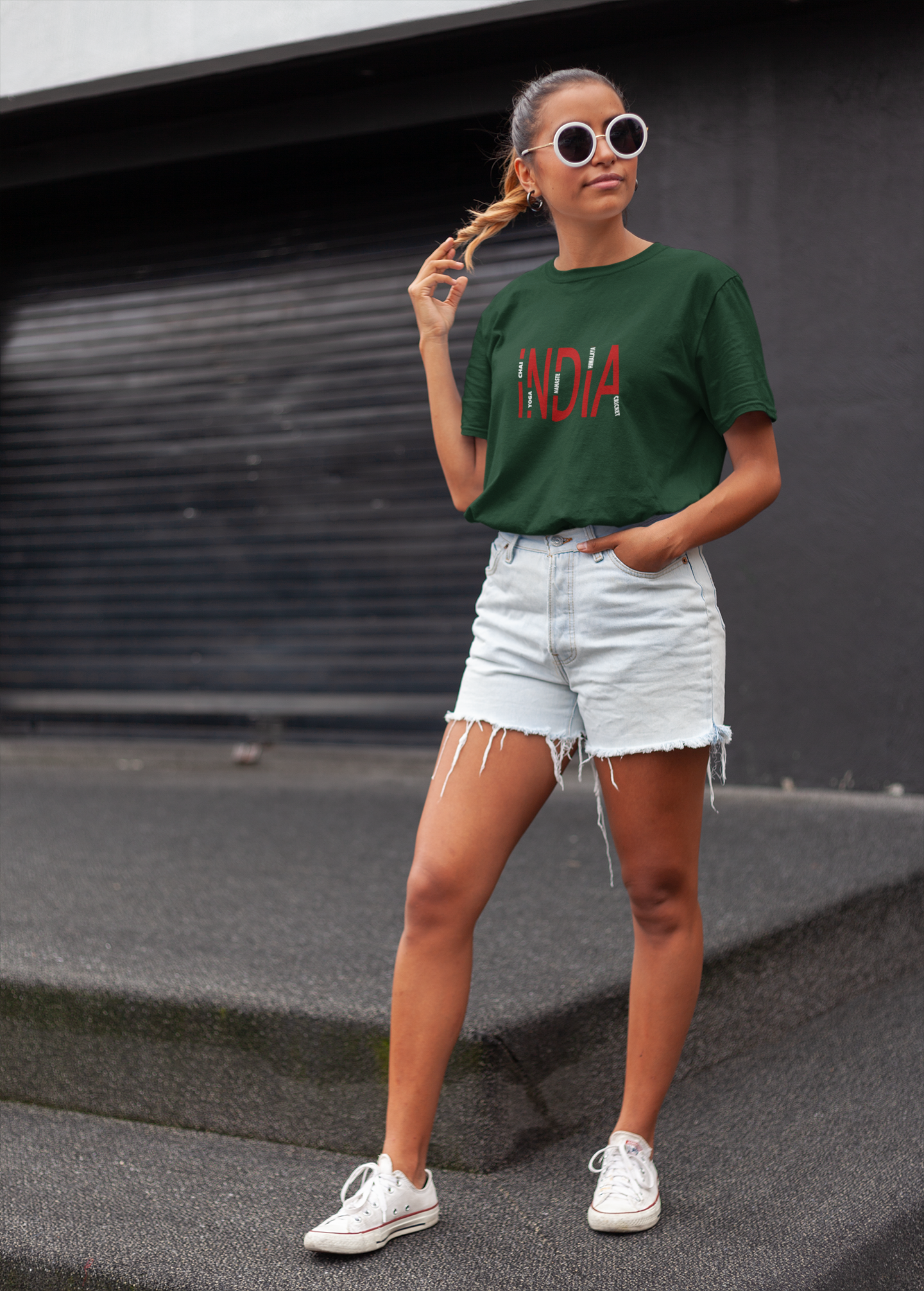 India Women Half Sleeves T-shirt- FunkyTeesClub