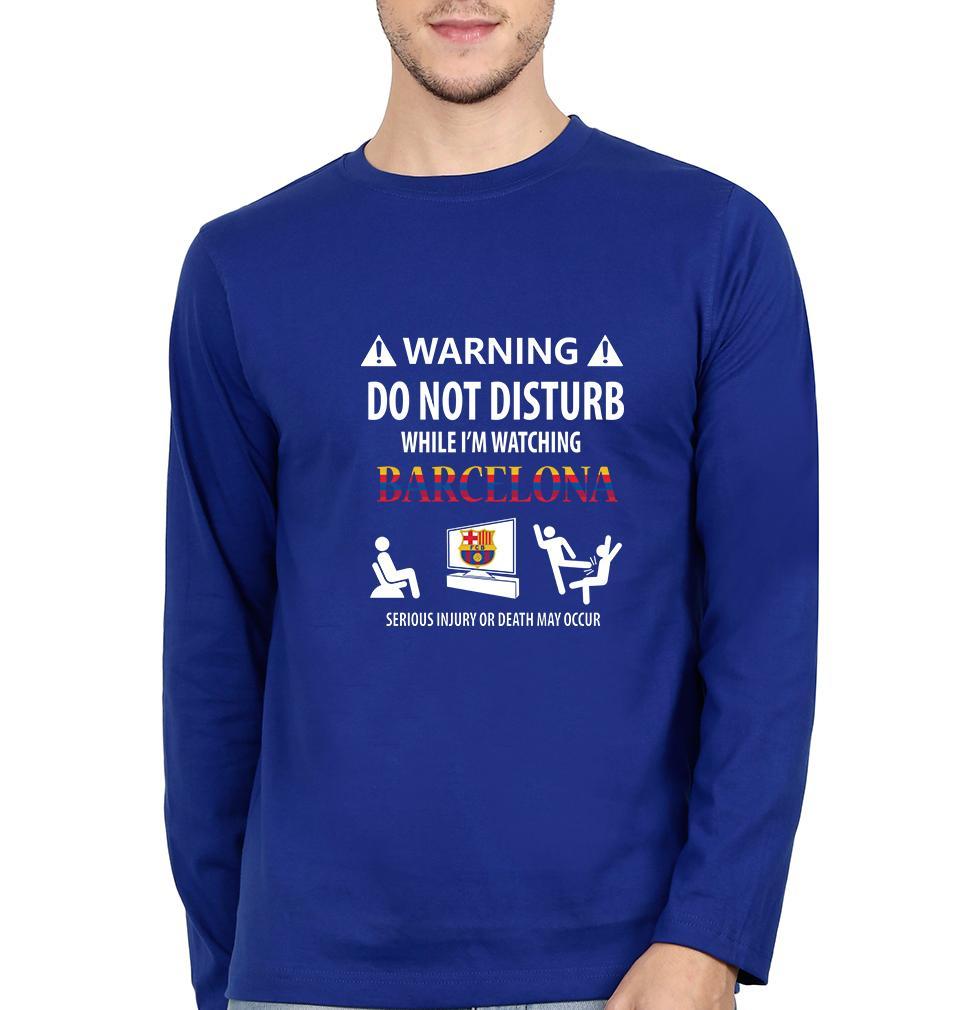 Warning FCB Men Full Sleeves T-Shirts-FunkyTeesClub - Funky Tees Club