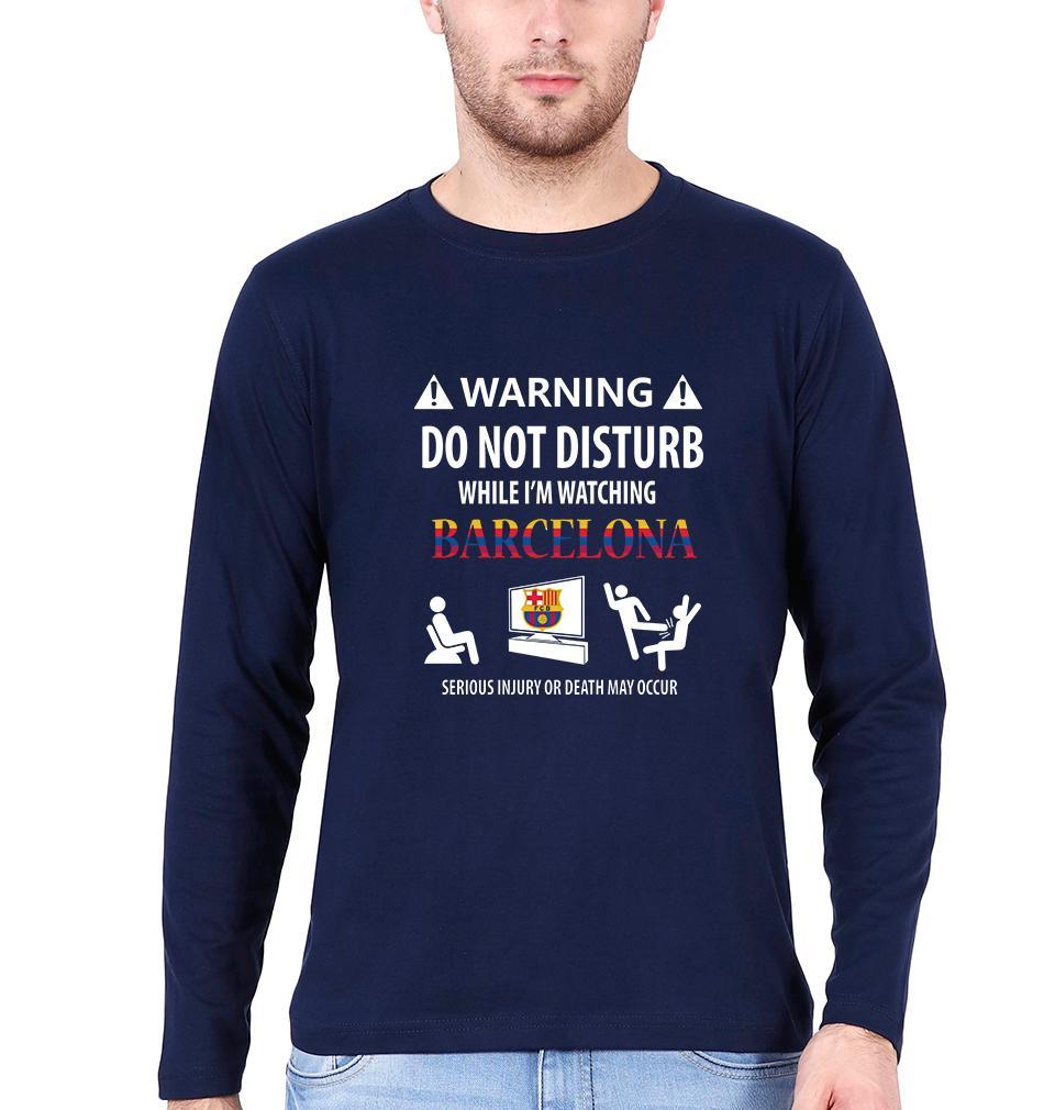 Warning FCB Men Full Sleeves T-Shirts-FunkyTeesClub - Funky Tees Club