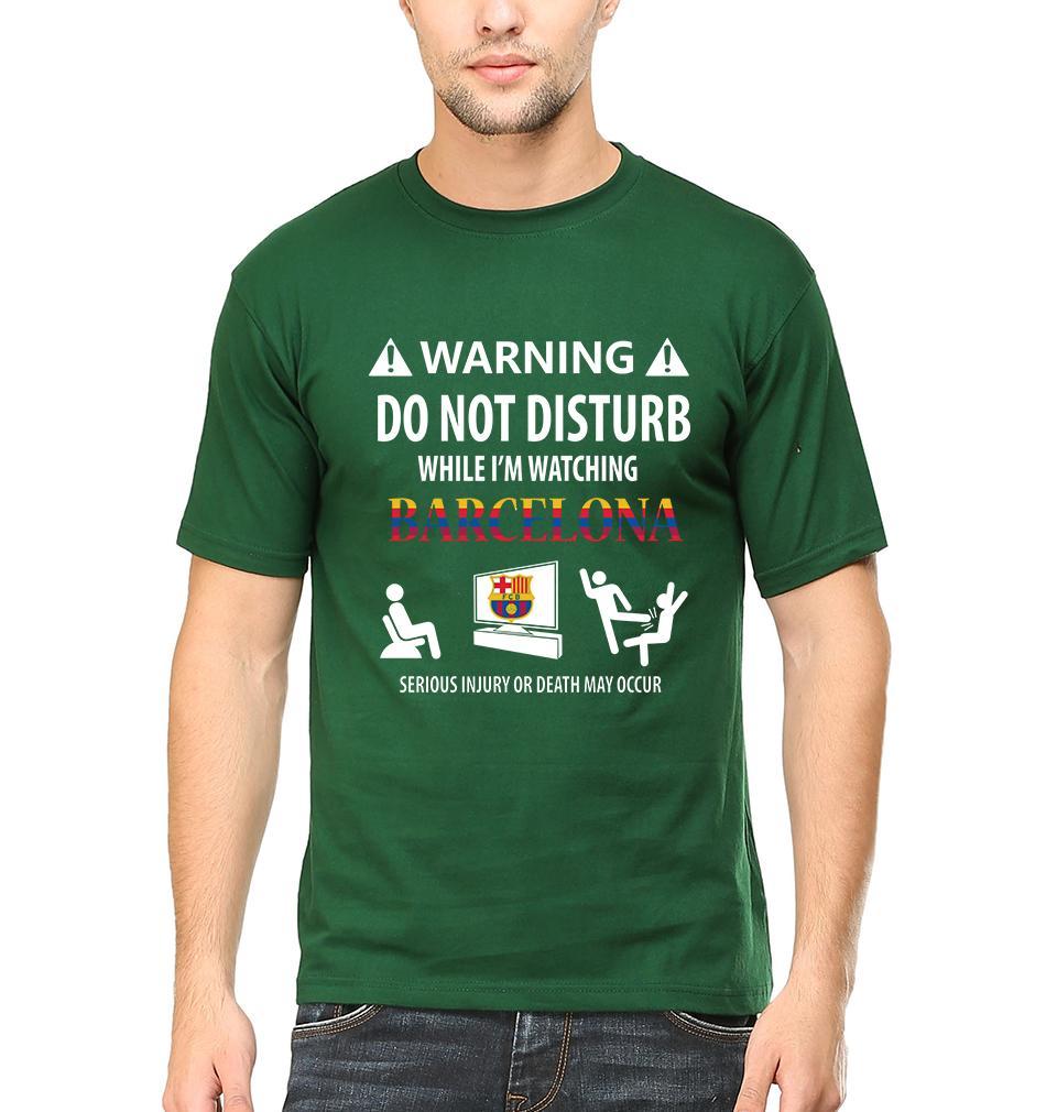 Warning FCB Men Half Sleeves T-Shirts-FunkyTeesClub - Funky Tees Club