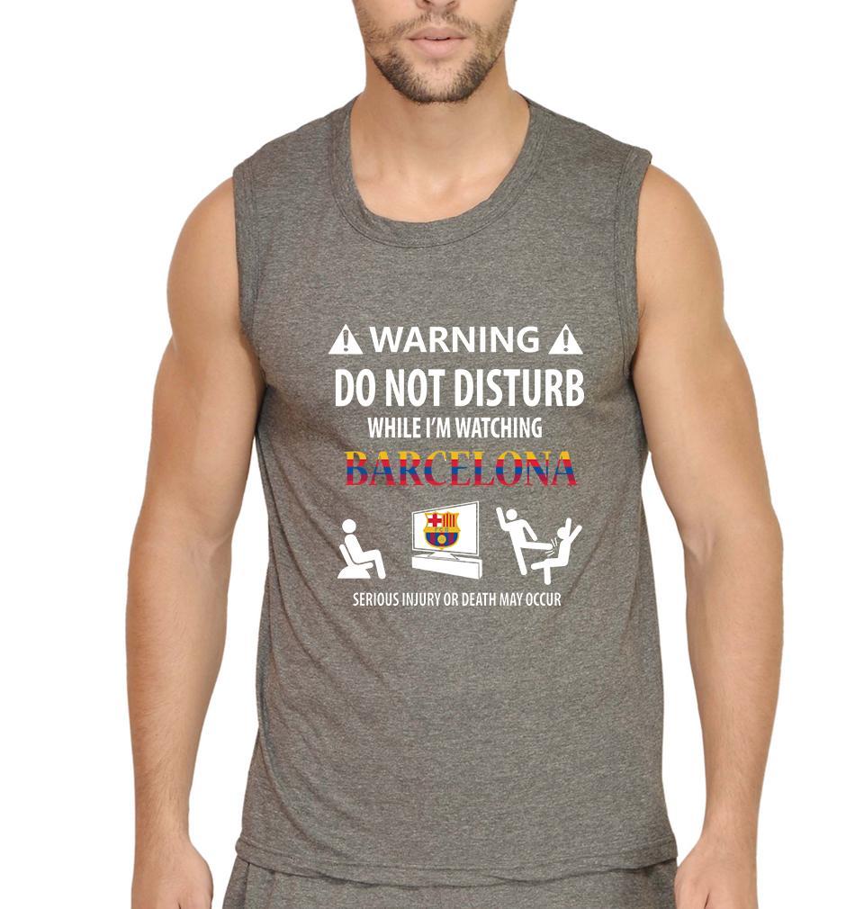 Warning FCB Men Gym Vest-FunkyTeesClub - Funky Tees Club