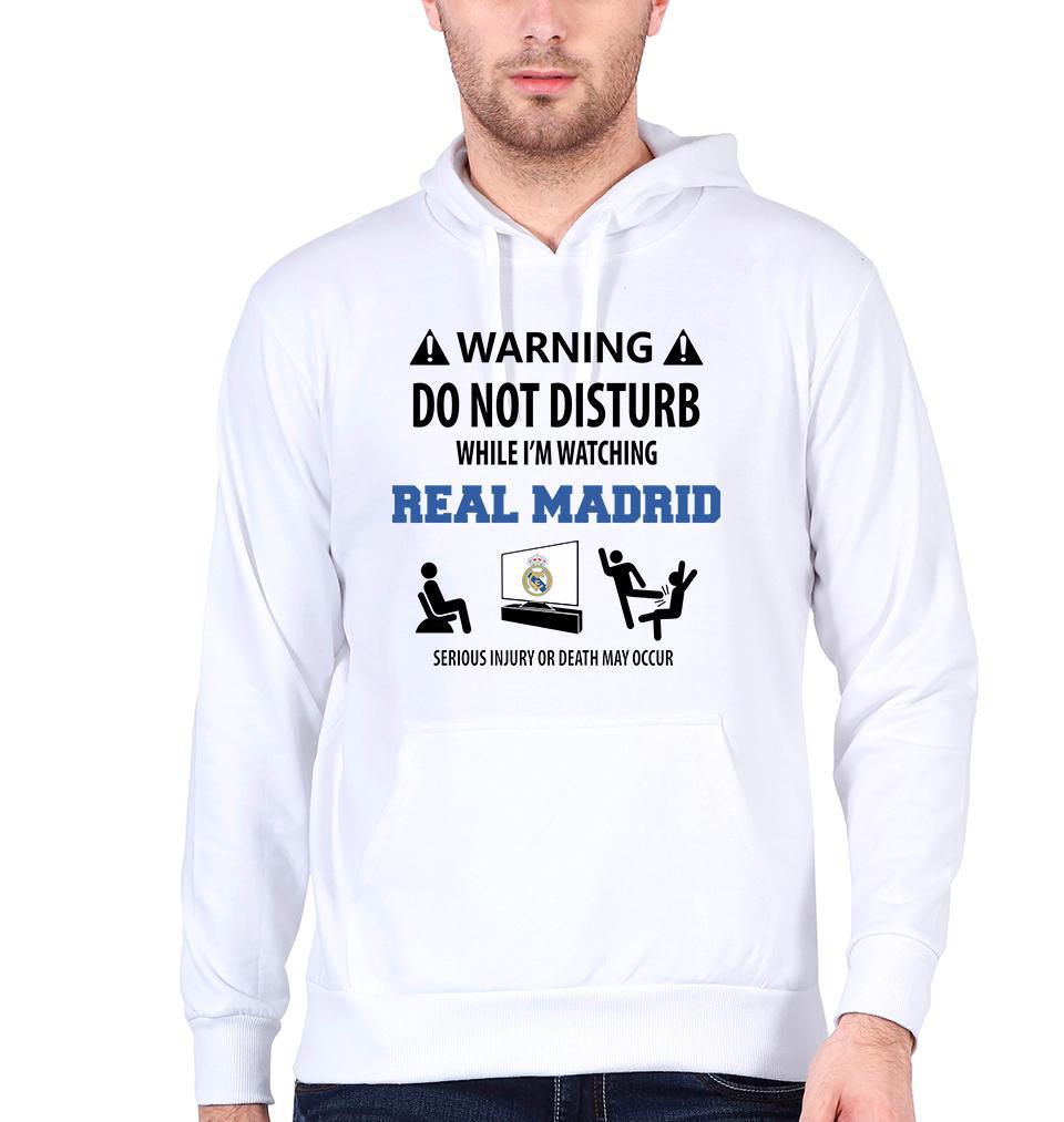 Warning Real Madrid Men Hoodies-FunkyTeesClub - Funky Tees Club