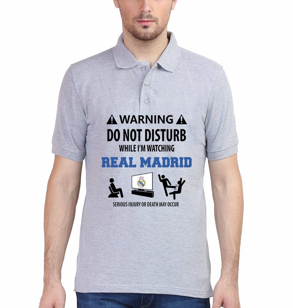 Warning Real Madrid Men Polo Half Sleeves T-Shirts-FunkyTeesClub - Funky Tees Club
