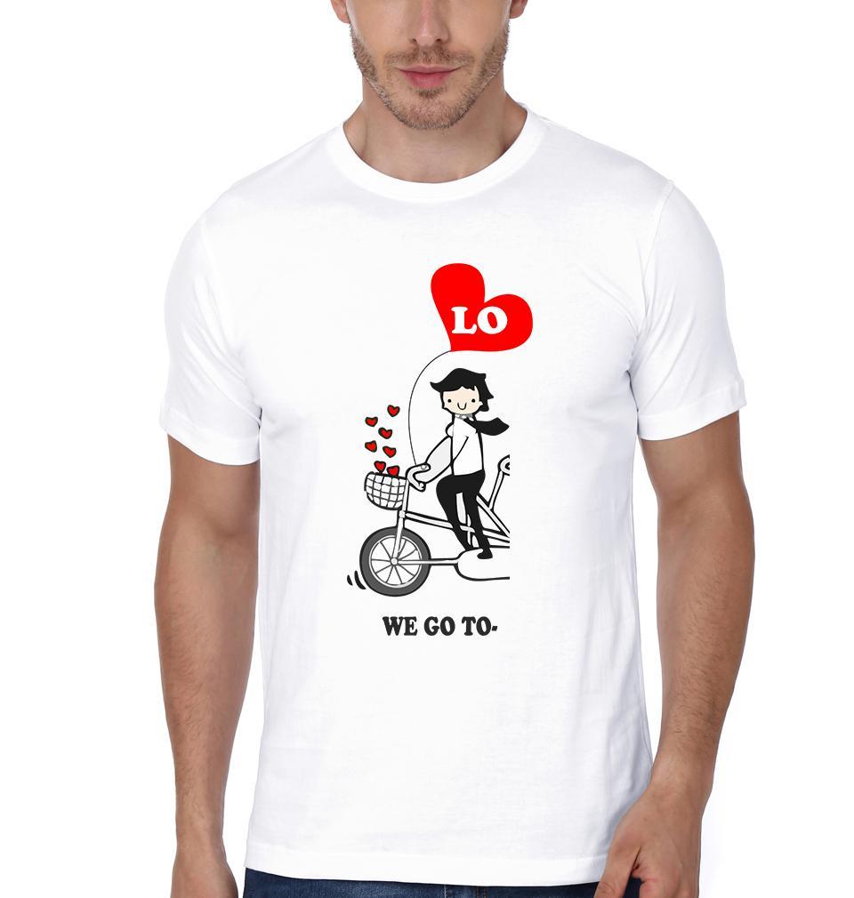 We Go Together Couple Half Sleeves T-Shirts -FunkyTees - Funky Tees Club