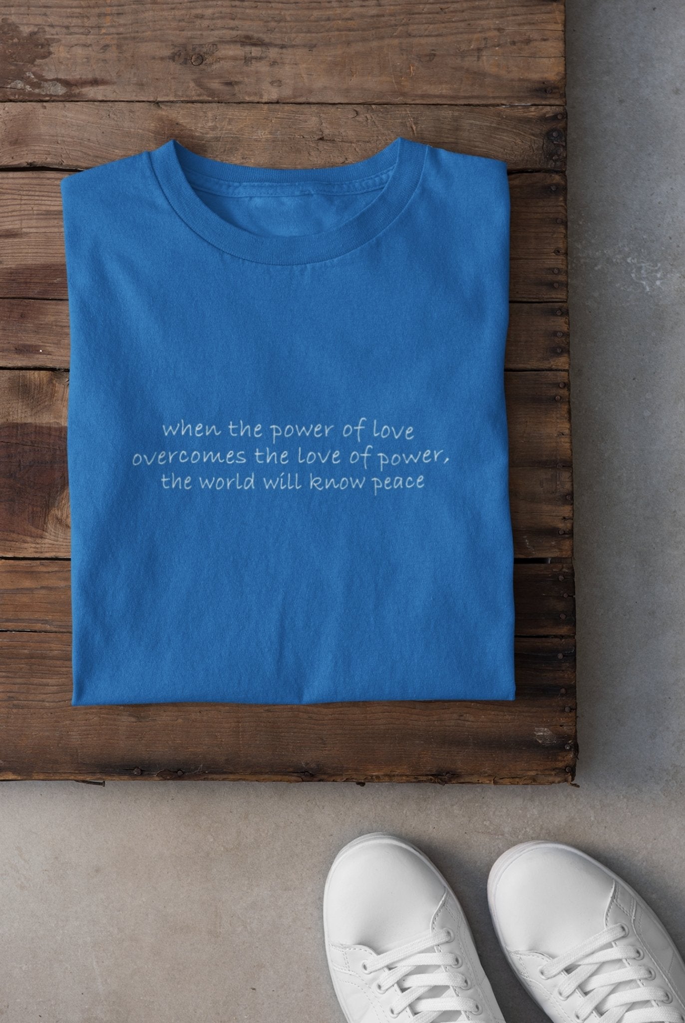 When the Power of Love Overcomes Minimal Mens Half Sleeves T-shirt- FunkyTeesClub - Funky Tees Club