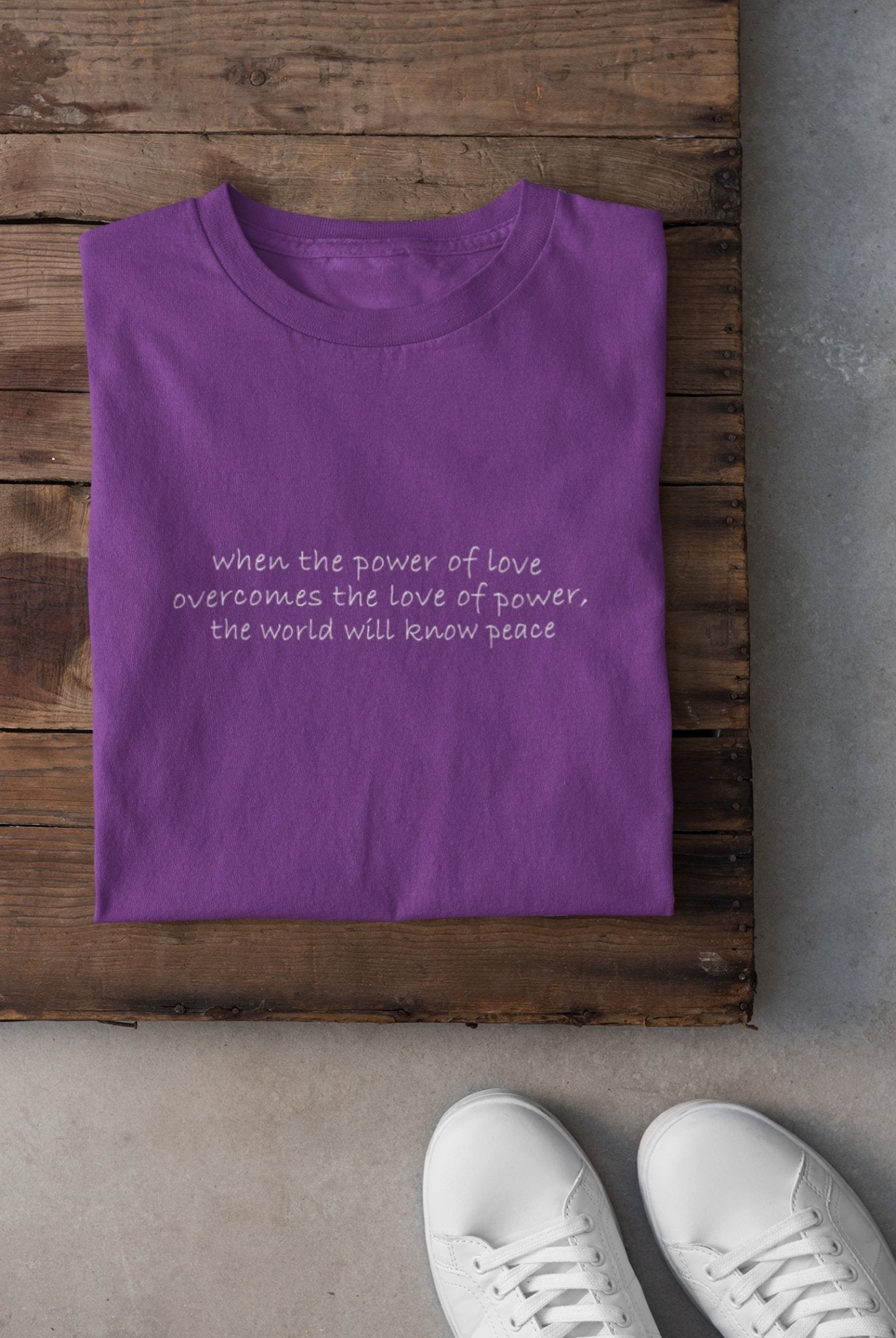 When the Power of Love Overcomes Minimal Women Half Sleeves T-shirt- FunkyTeesClub - Funky Tees Club
